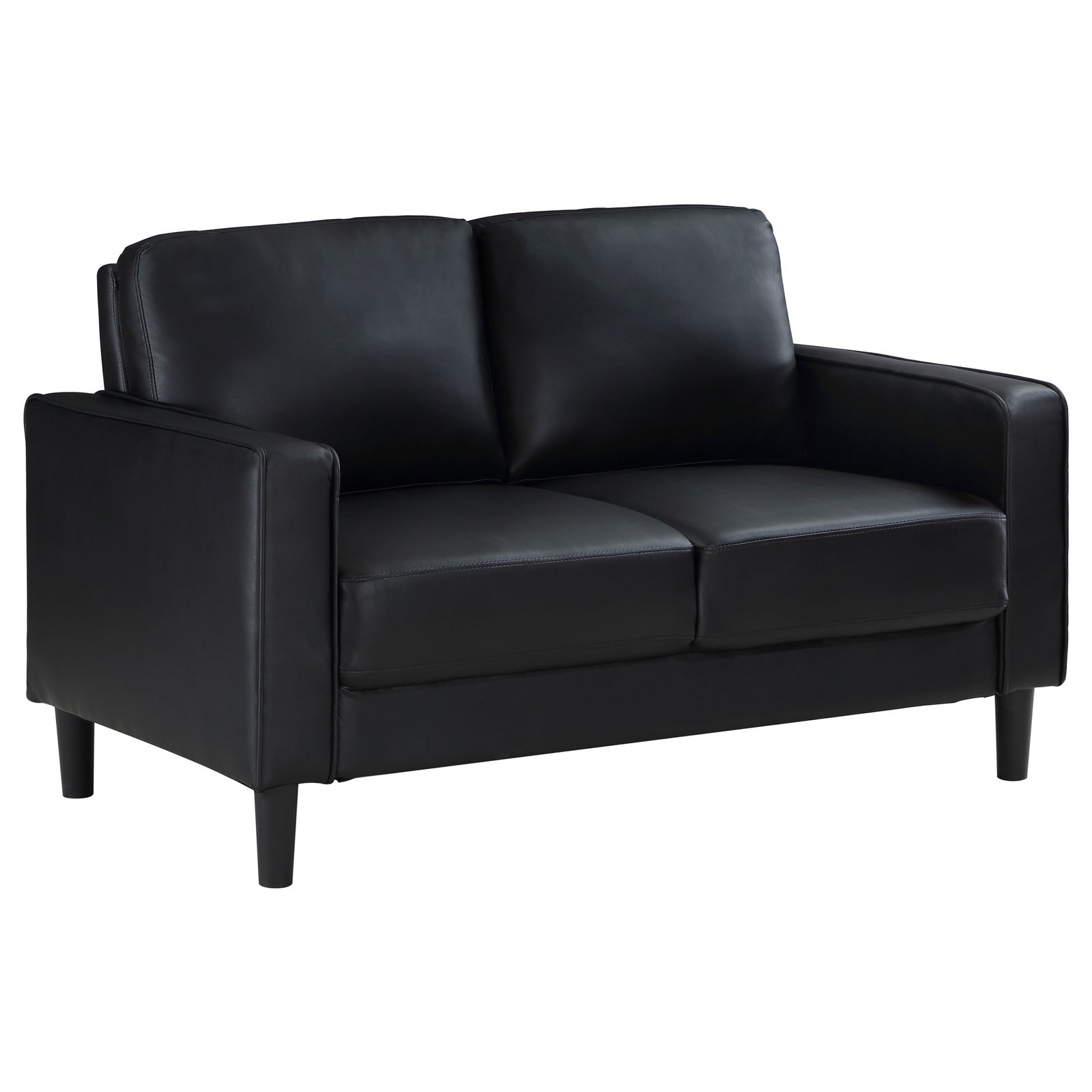 Ruth 2-piece Upholstered Track Arm Sofa Set Black - Image 7