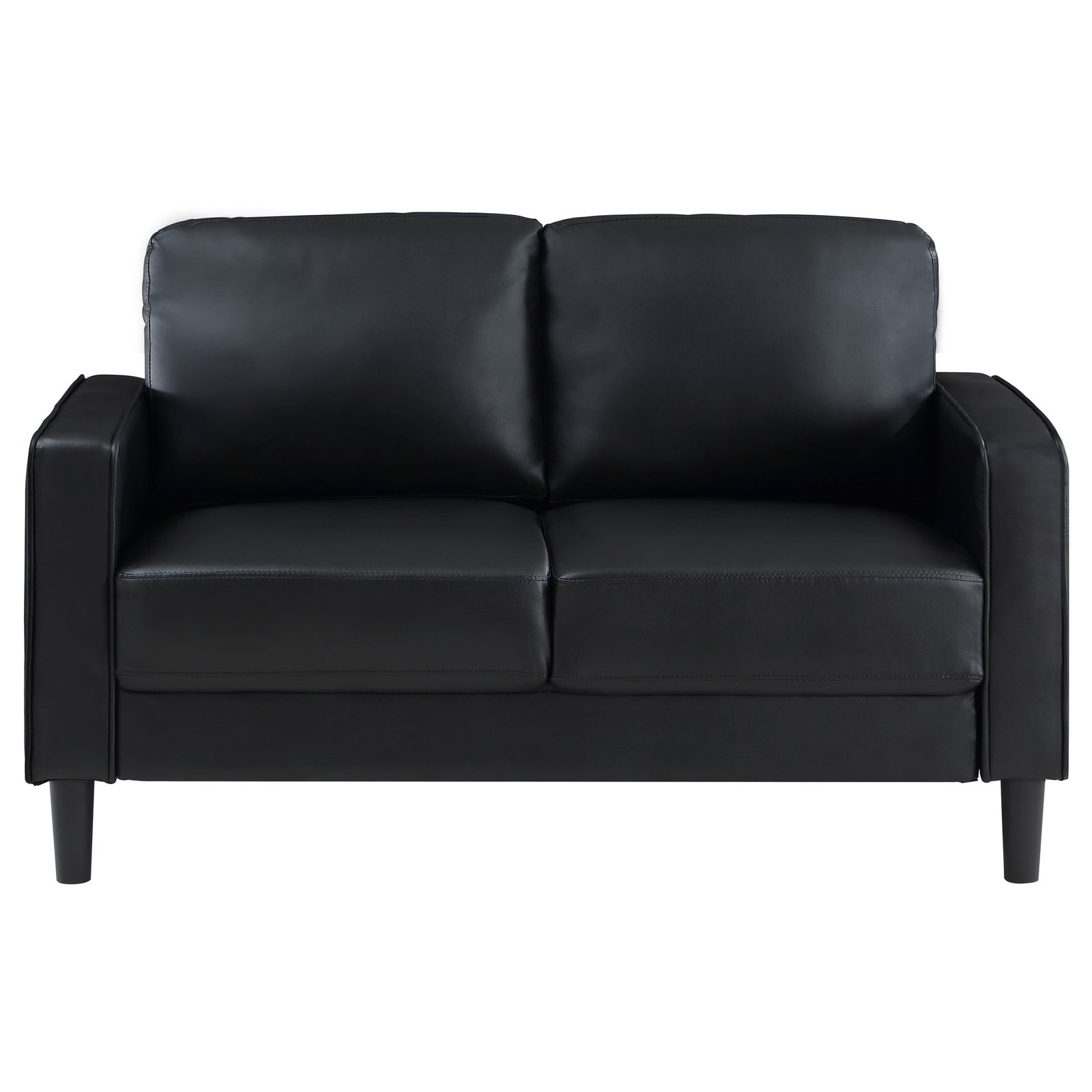 Ruth 2-piece Upholstered Track Arm Sofa Set Black - Image 8