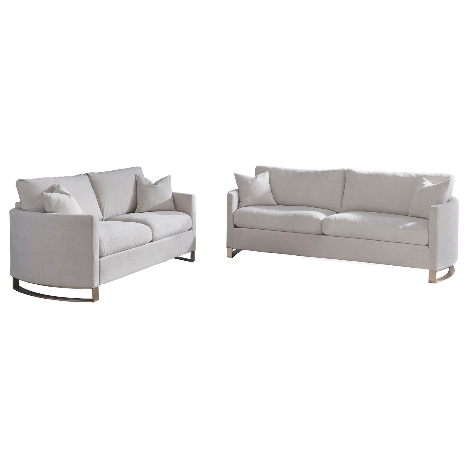 Corliss 2-piece Upholstered Arched Arm Sofa Set Beige - Image 2