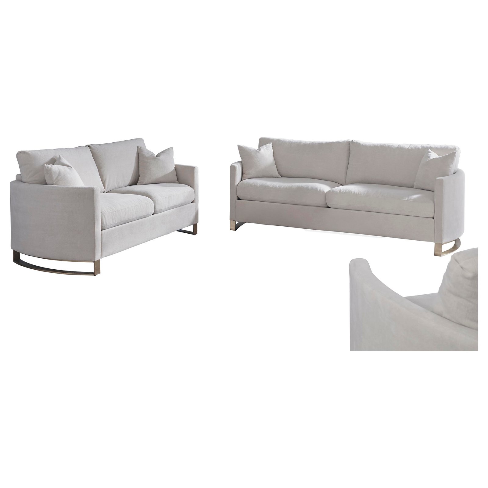 Corliss 3-piece Upholstered Arched Arm Sofa Set Beige - Image 2