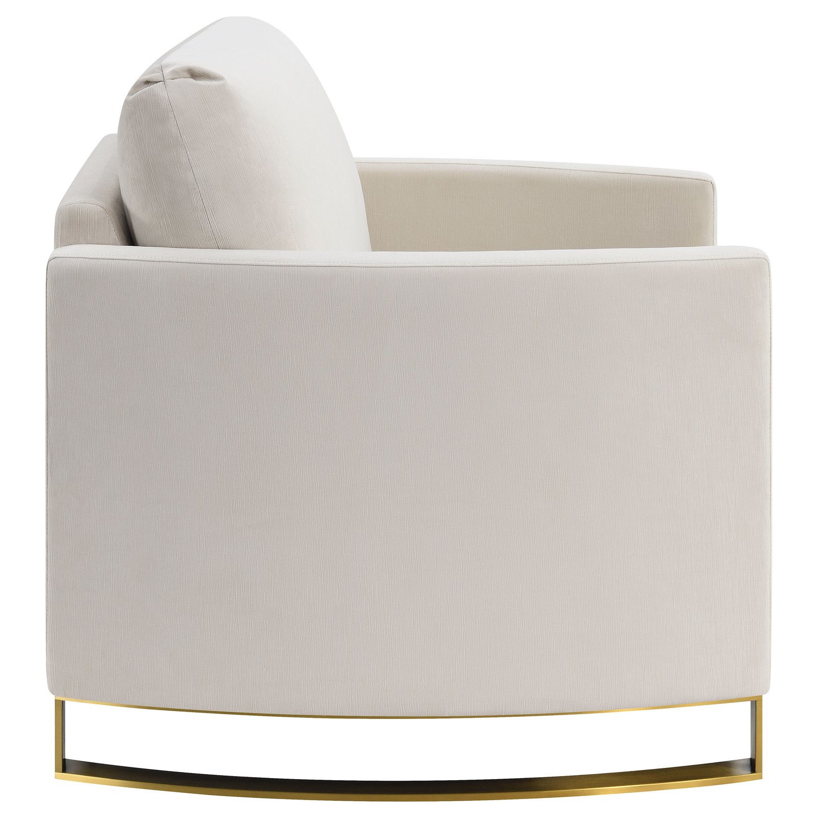 Corliss Upholstered Curved Track Arm Chair Beige - Image 8