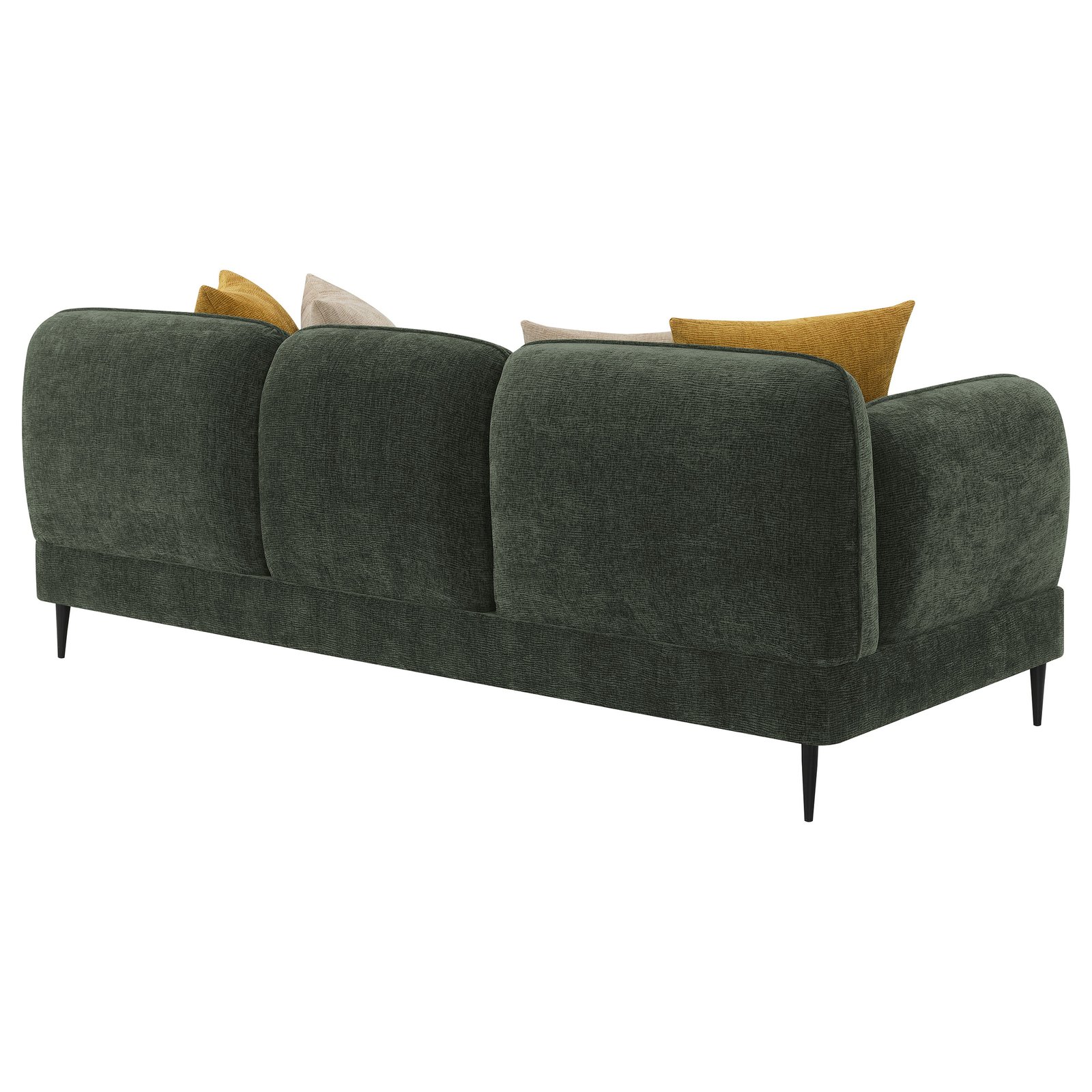 Jade Chenille Upholstered Modern Track Arm Sofa Green - Image 7