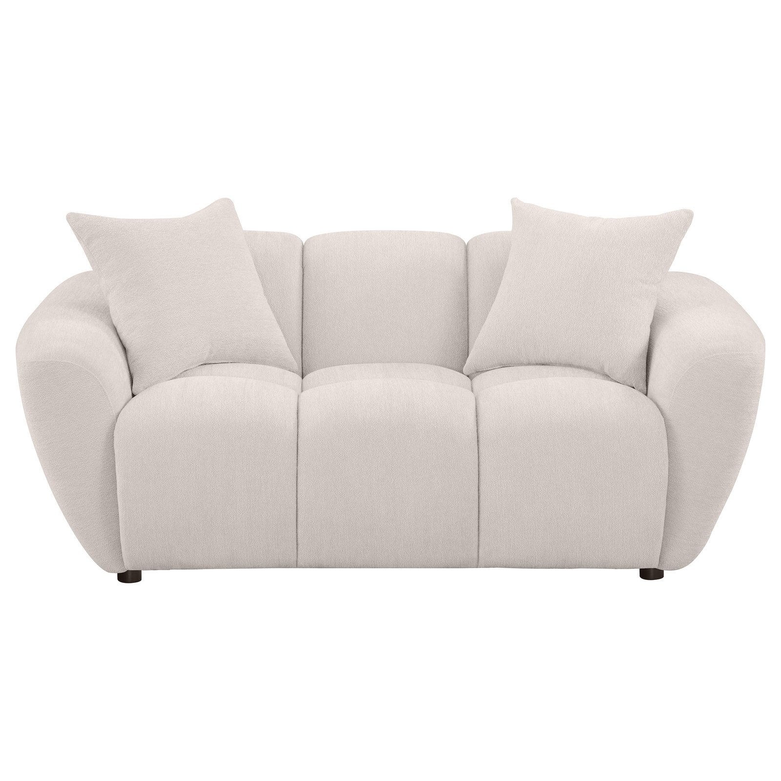 Destino Chenille Upholstered Splayed Arm Loveseat Greige - Image 3