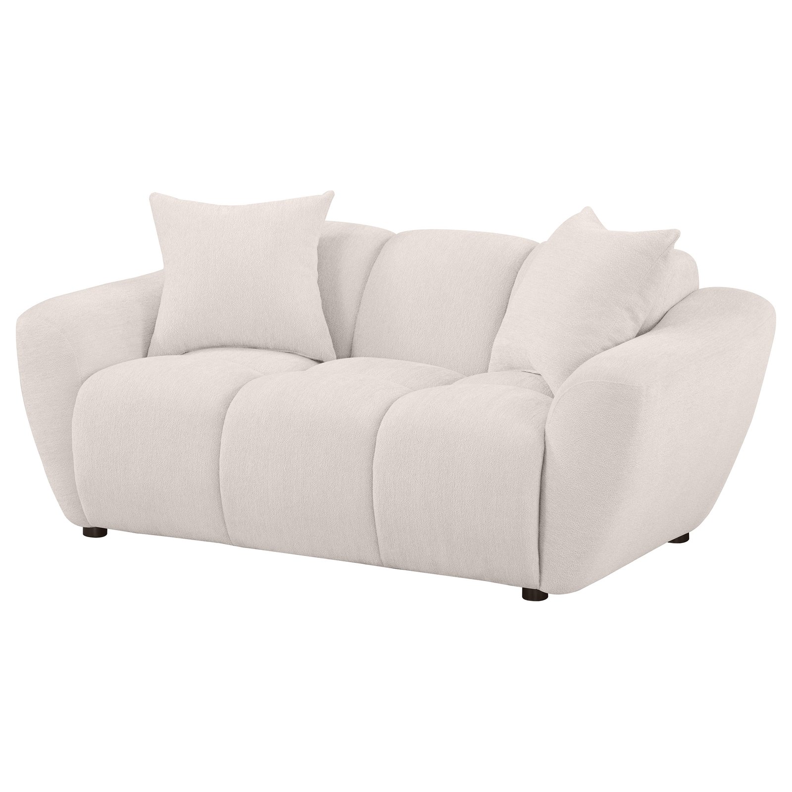 Destino Chenille Upholstered Splayed Arm Loveseat Greige - Image 4