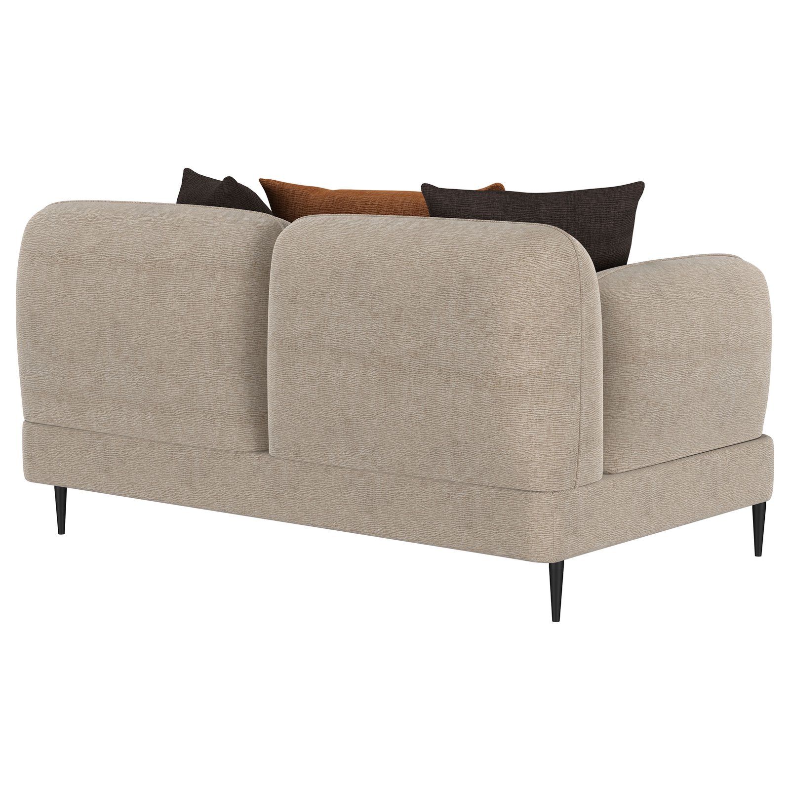 Jade Chenille Upholstered Sculpted Track Arm Loveseat Latte - Image 8