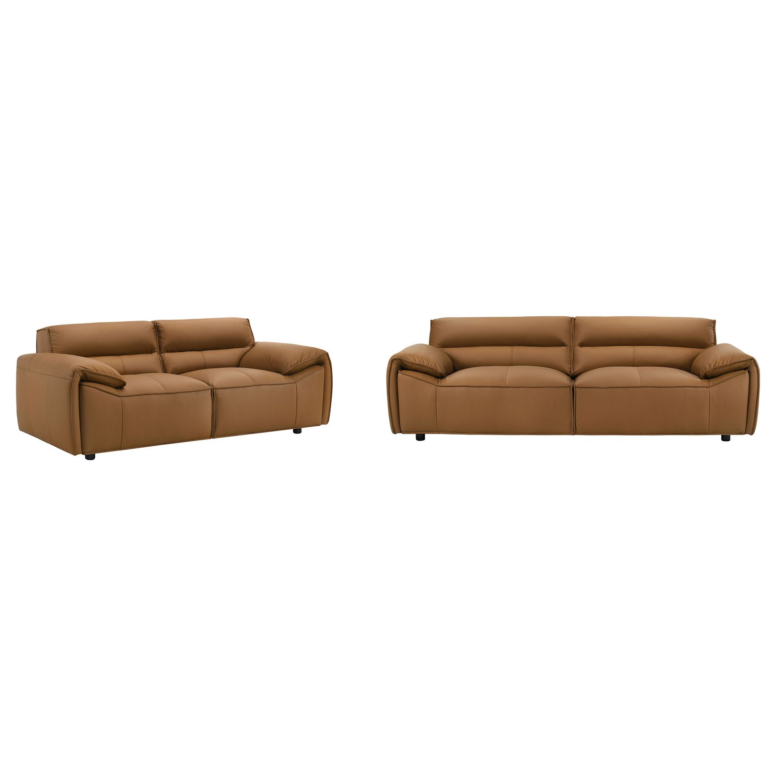 Buxton 2-piece Leather Upholstered Sofa Set Orange - Image 2