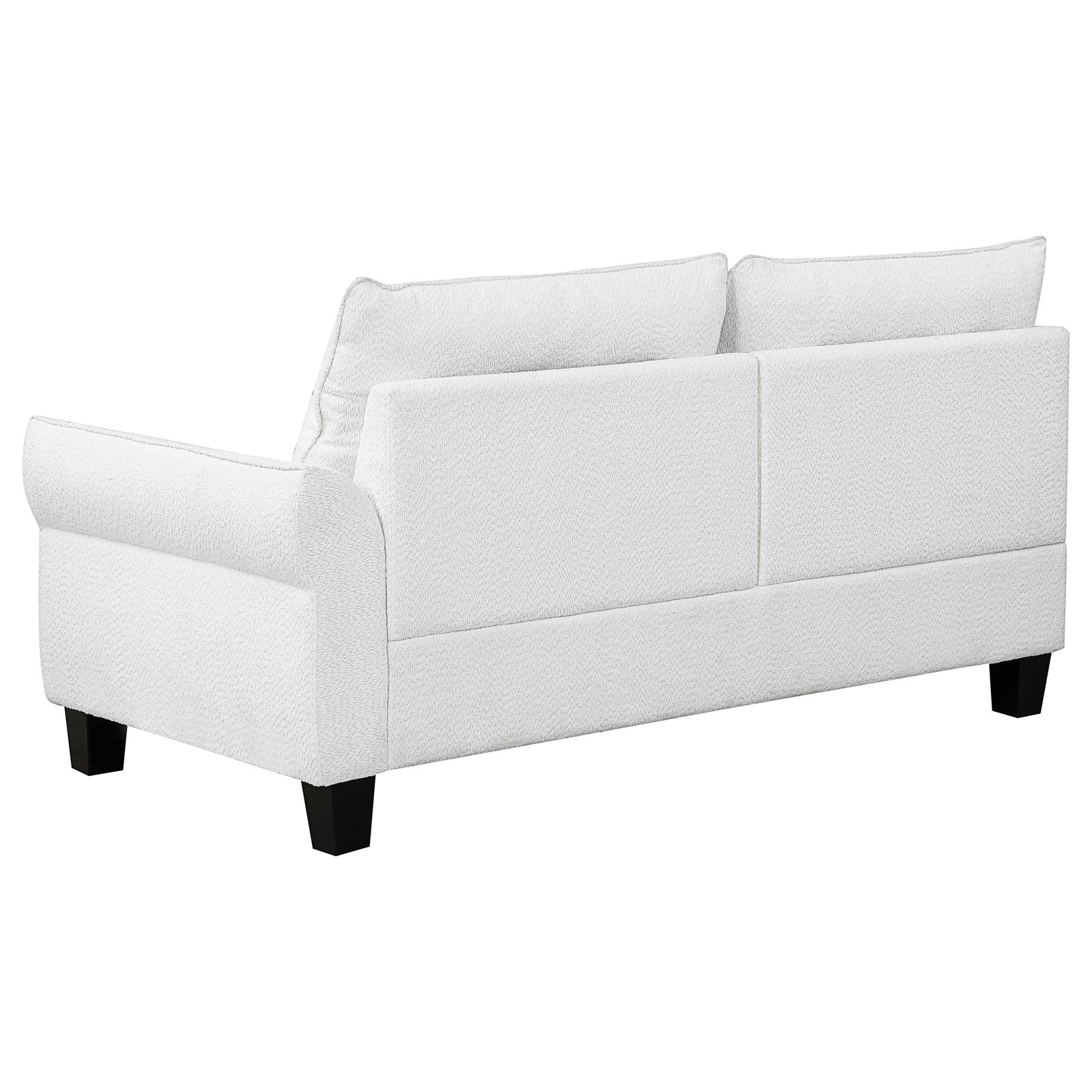Caspian Upholstered Curved Arm Chaise Sectional Sofa White - Image 10
