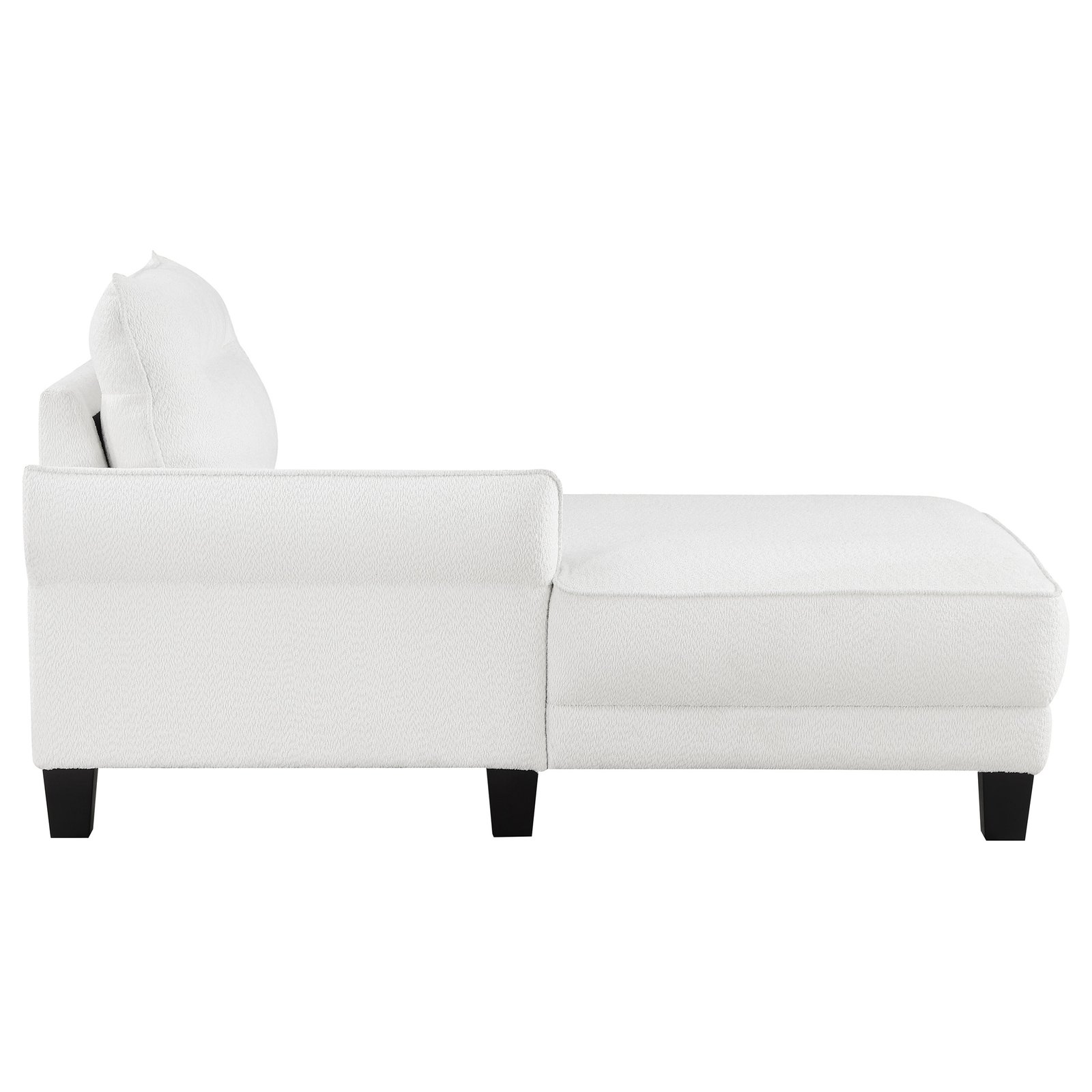 Caspian Upholstered Curved Arm Chaise Sectional Sofa White - Image 12