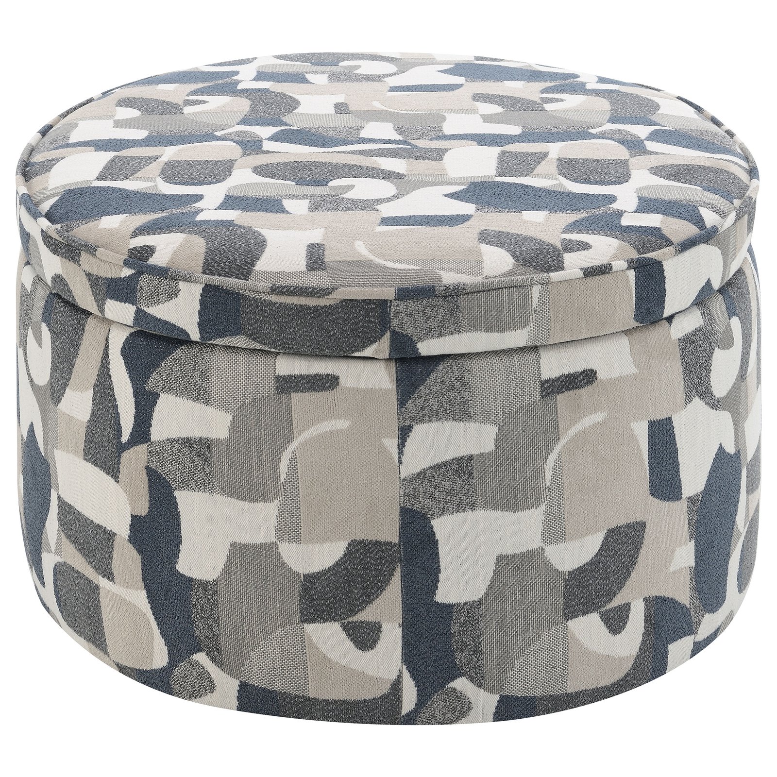 Tomkins Oval Upholstered Storage Ottoman Indigo Blue - Image 7