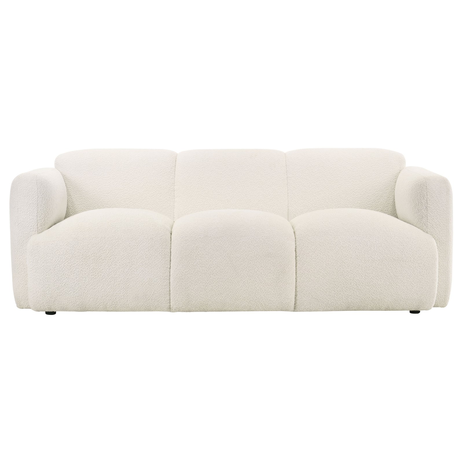 Dorset 2-piece Upholstered Round Track Arm Sofa Set White - Image 3