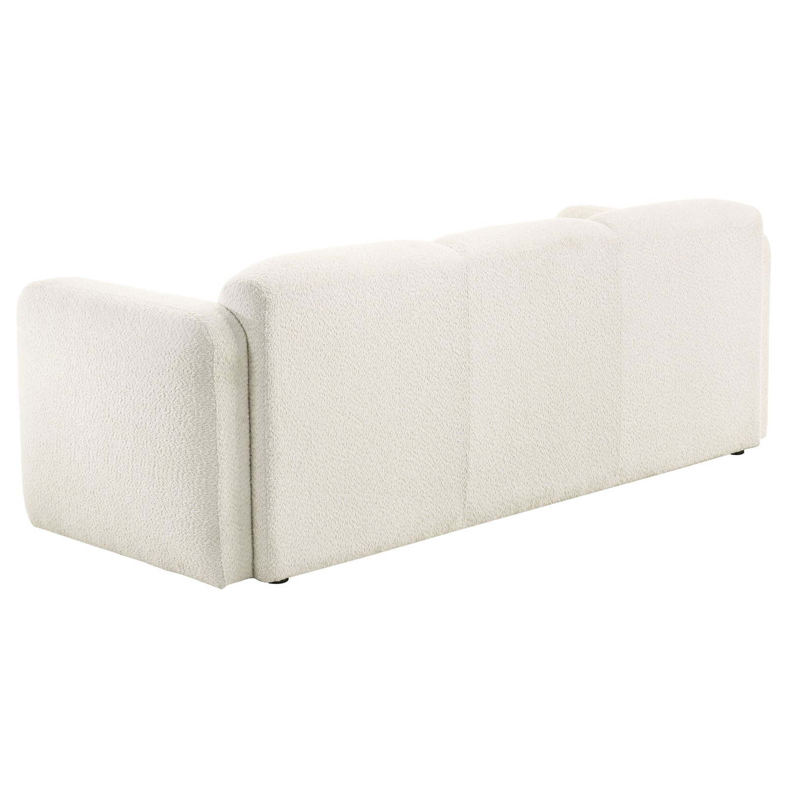 Dorset 3-piece Upholstered Round Track Arm Sofa Set White - Image 4