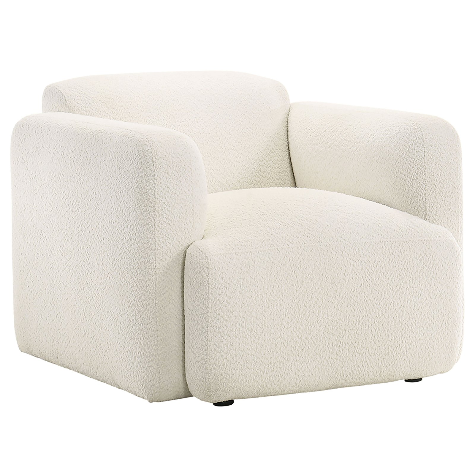 Dorset 3-piece Upholstered Round Track Arm Sofa Set White - Image 10