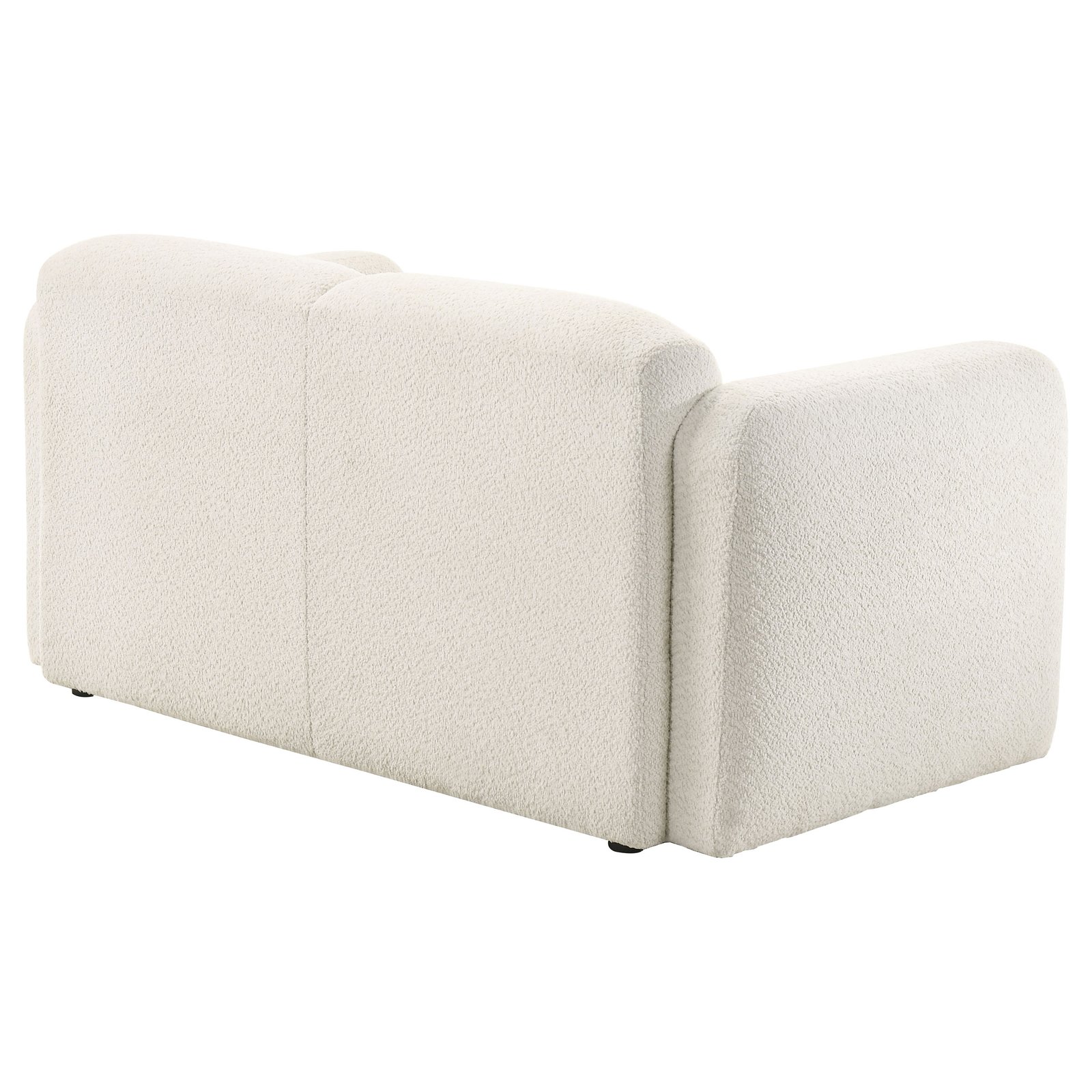 Dorset Fabric Upholstered Round Track Arm Loveseat White - Image 7