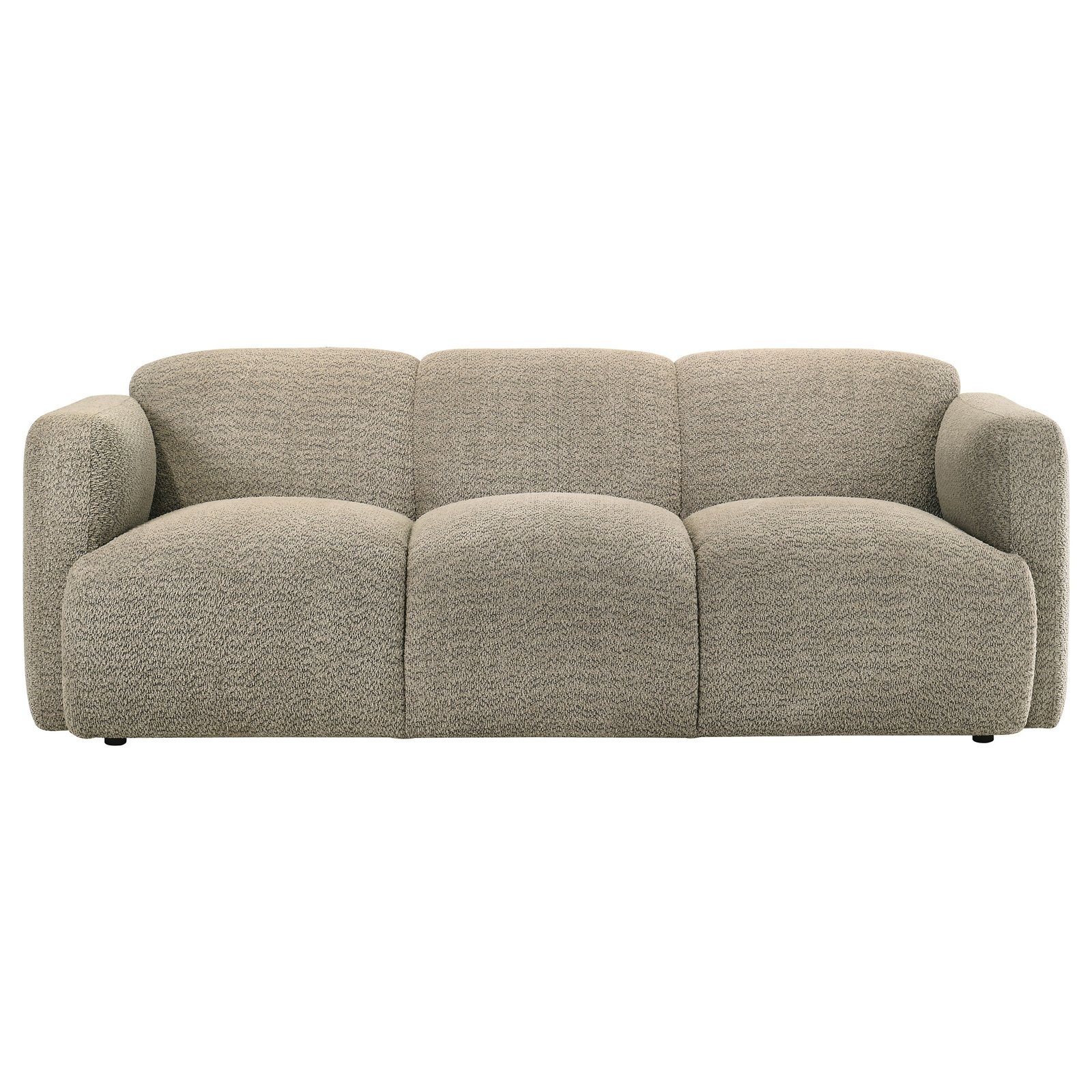 Dorset 2-piece Upholstered Round Track Arm Sofa Set Brown - Image 3