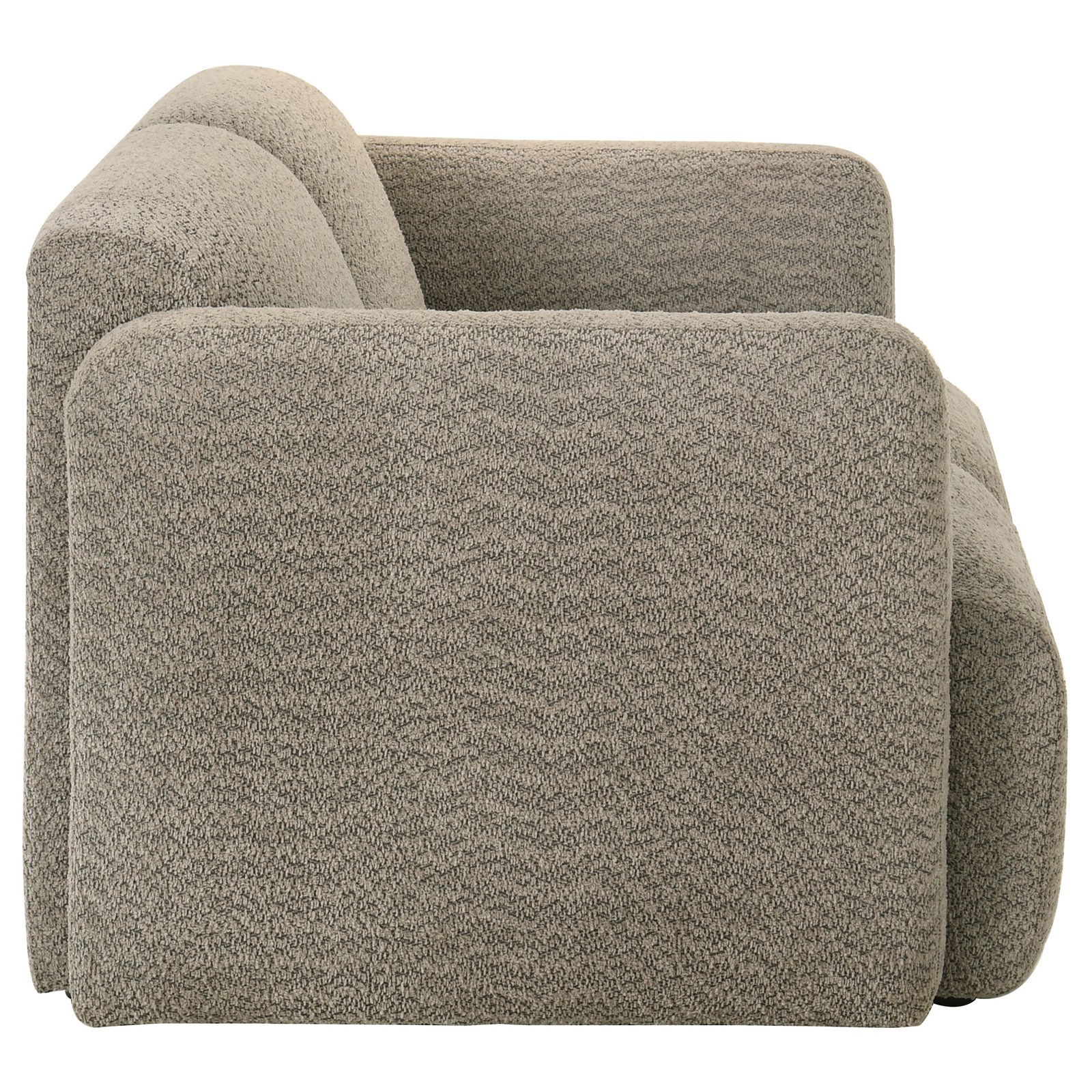 Dorset Fabric Upholstered Round Track Arm Loveseat Brown - Image 8