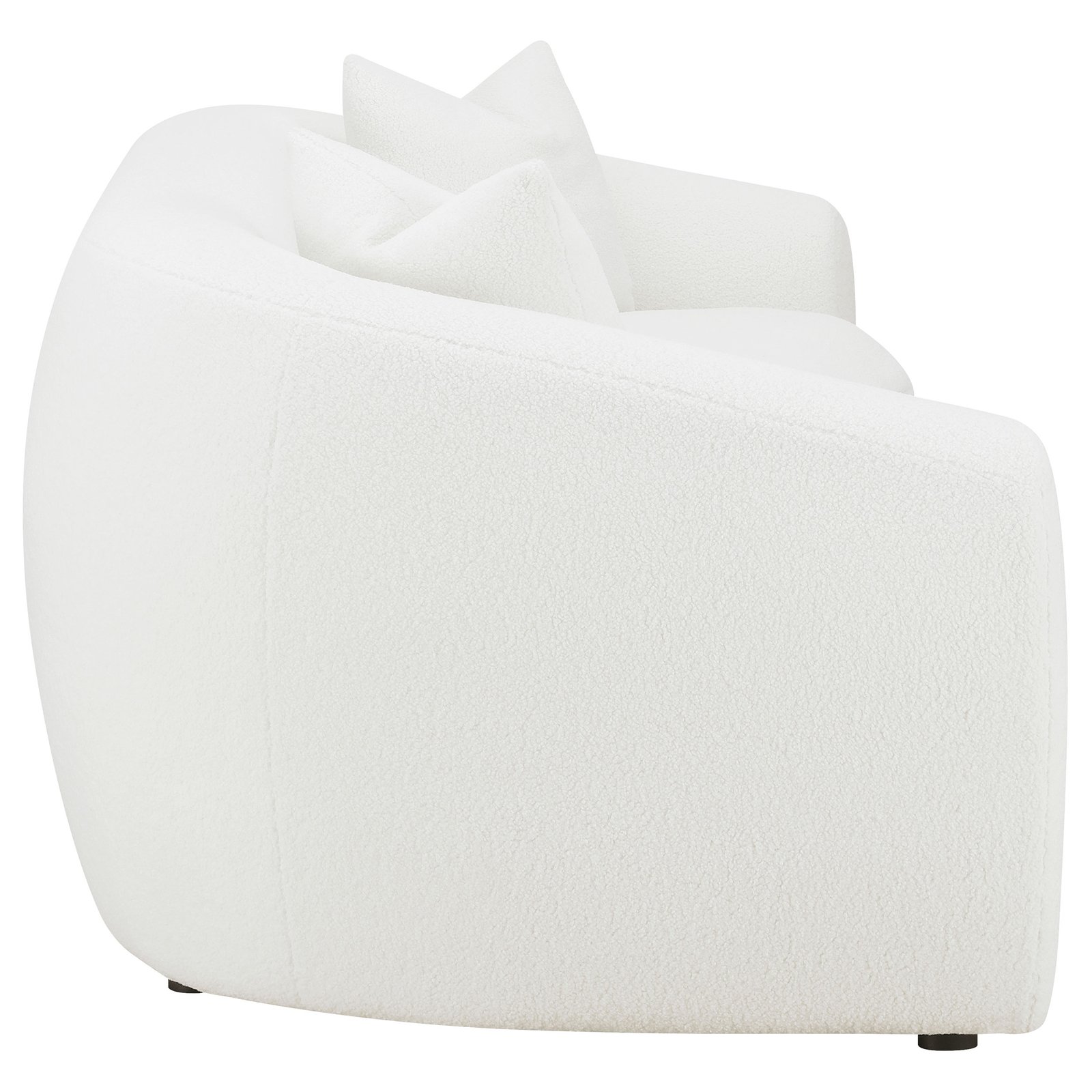 Isabella 2-piece Faux Sheepskin Upholstered Sofa Set Natural - Image 6