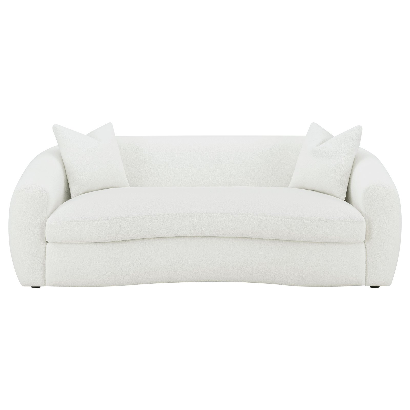 Isabella Faux Sheepskin Upholstered Sofa Natural - Image 3