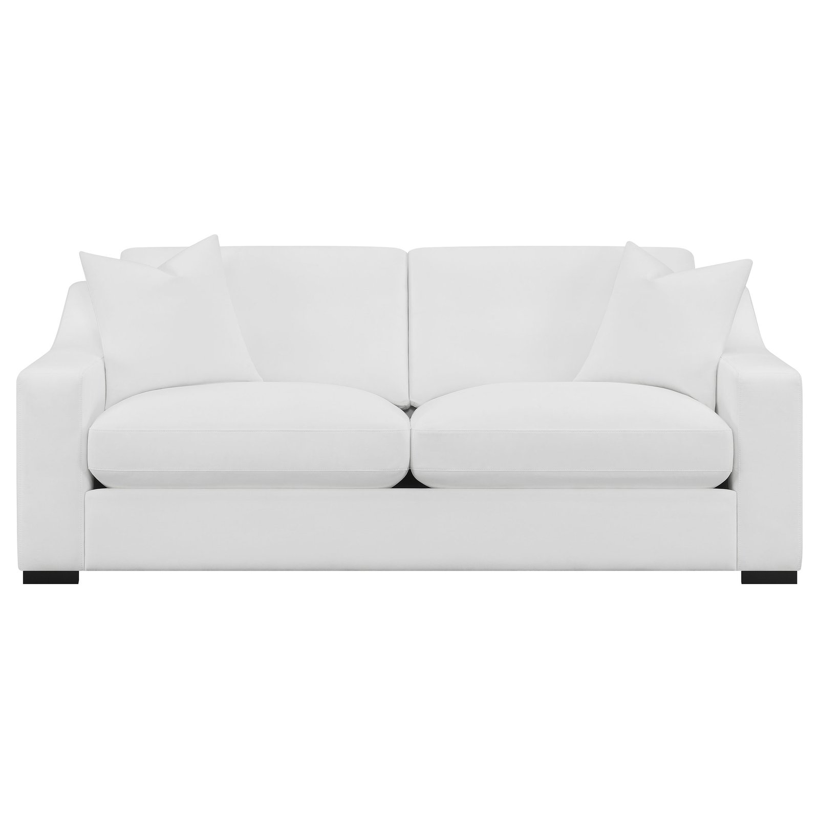 Ashlyn Upholstered Sloped Arm Sofa White - Image 3