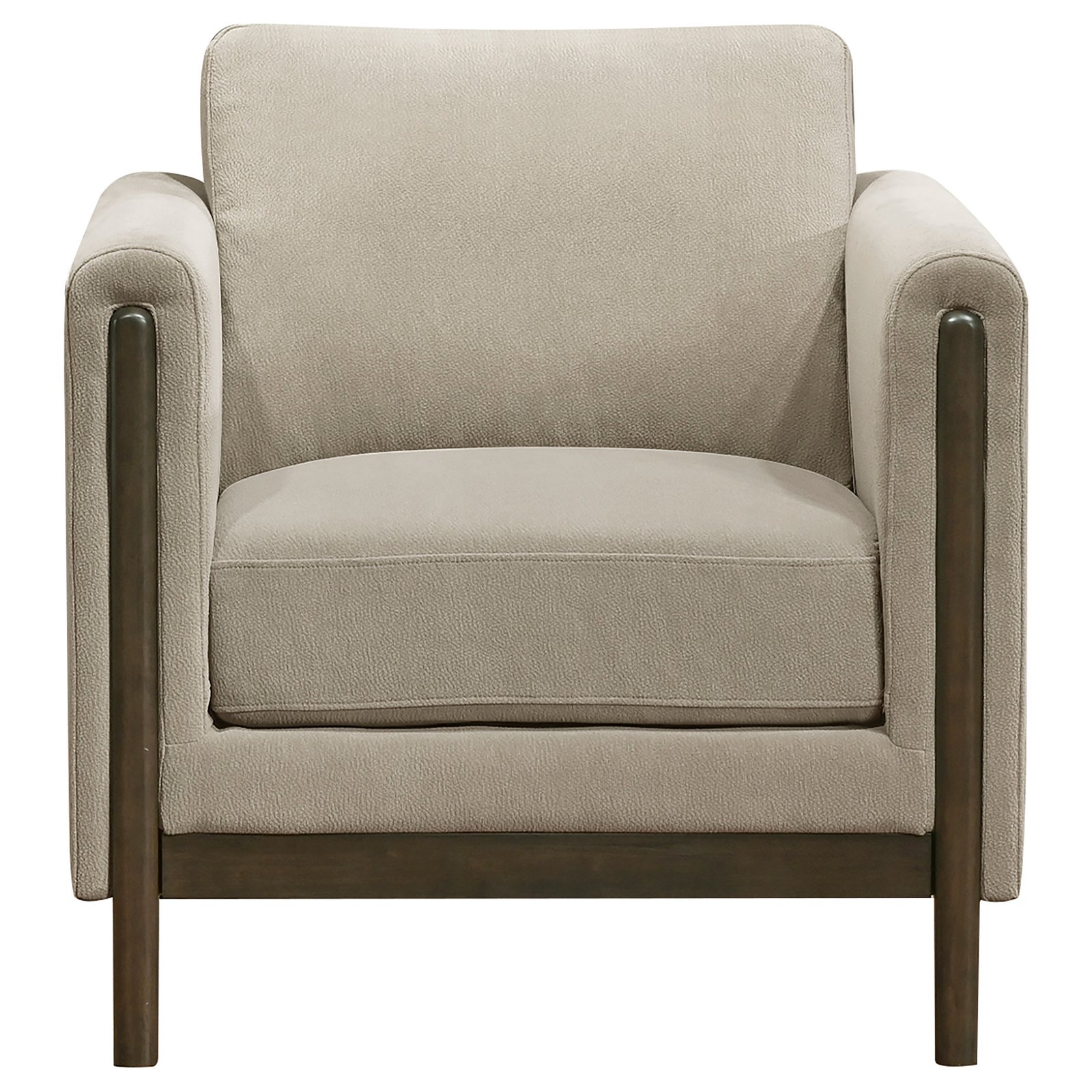 Islington Fabric Upholstered Panel Arm Accent Chair Taupe - Image 3
