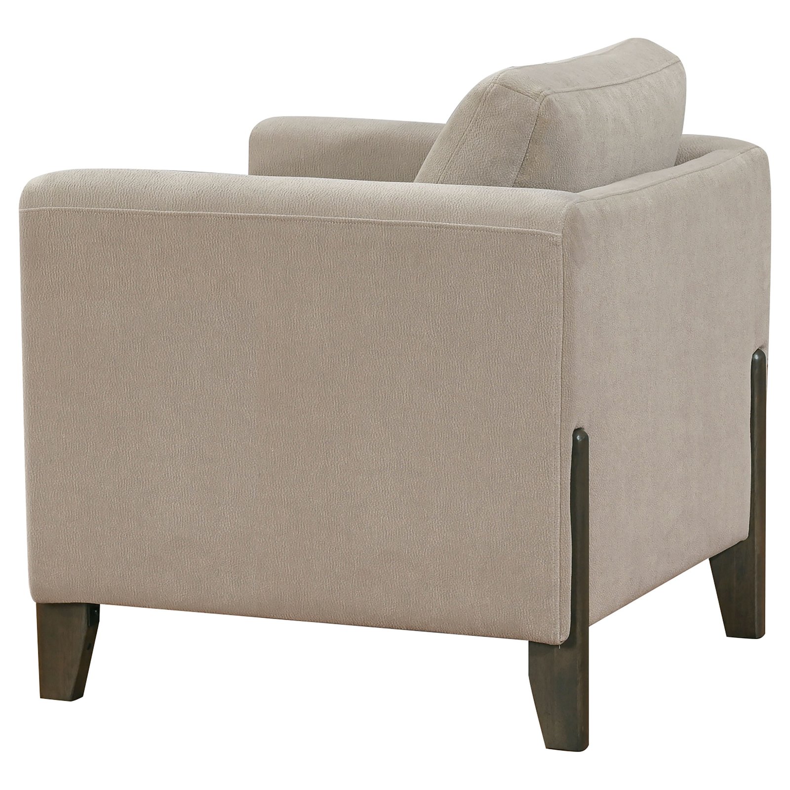 Islington Fabric Upholstered Panel Arm Accent Chair Taupe - Image 4