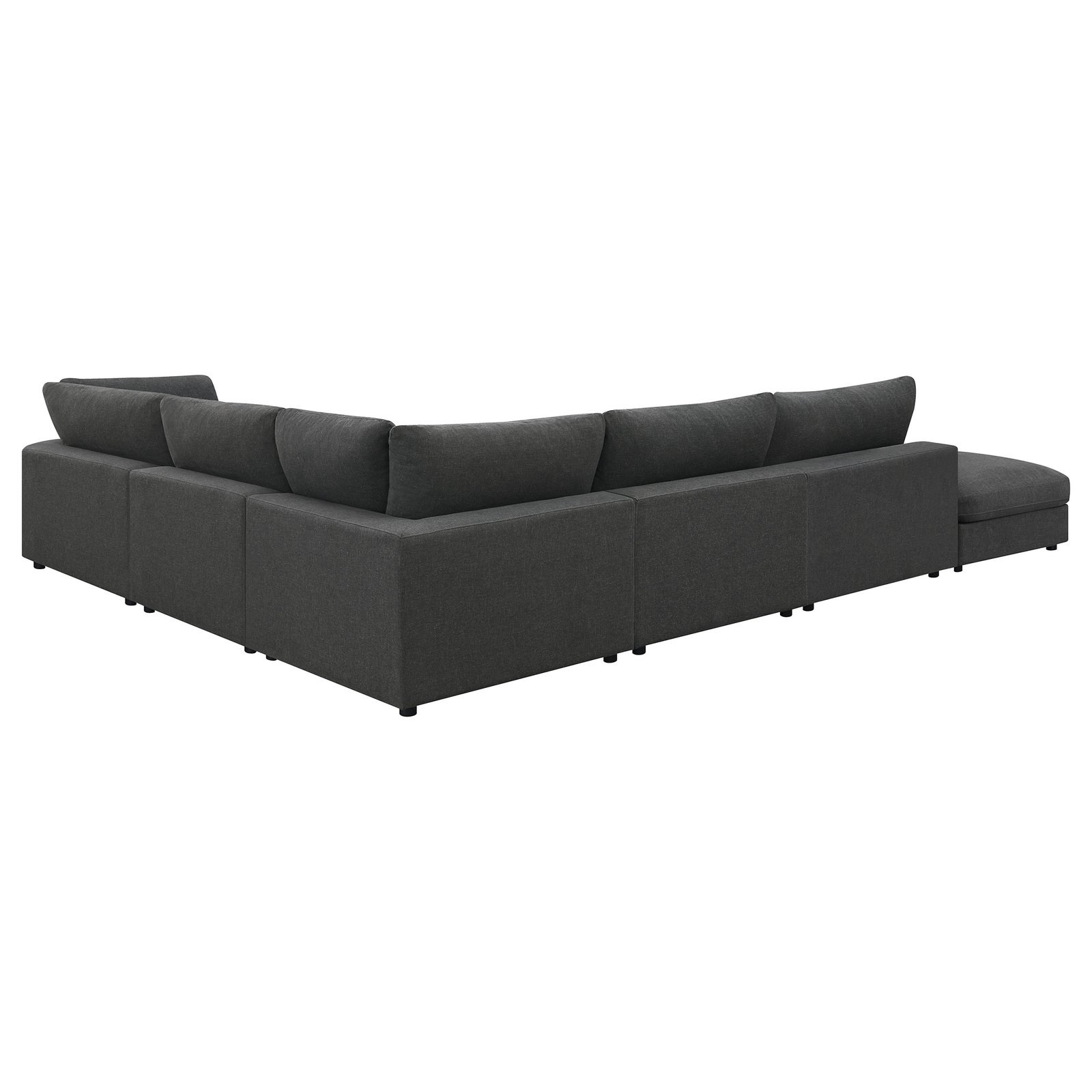 Serene 6-piece Upholstered Modular Sectional Sofa Charcoal - Image 4