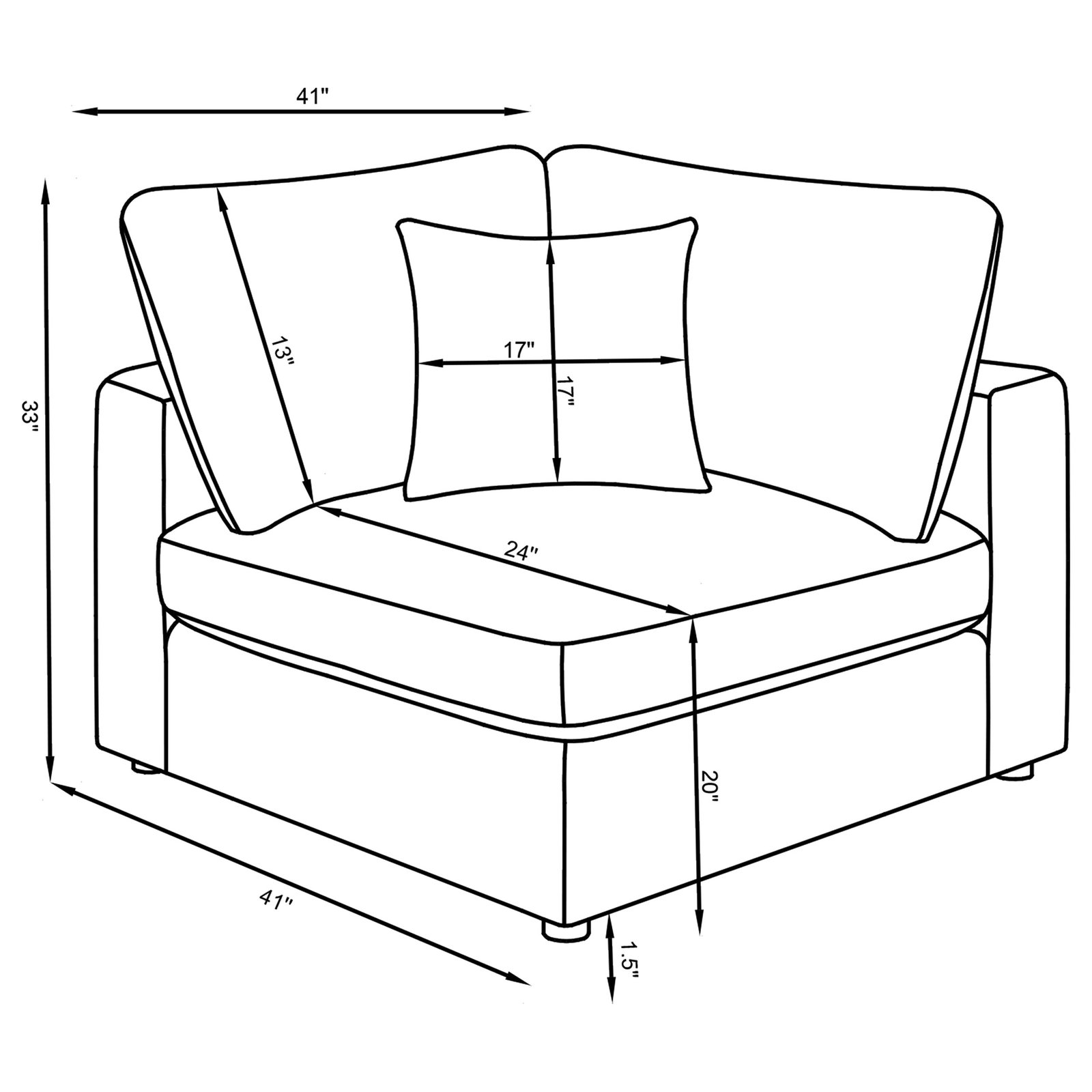 Serene 6-piece Upholstered Modular Sectional Sofa Charcoal - Image 17