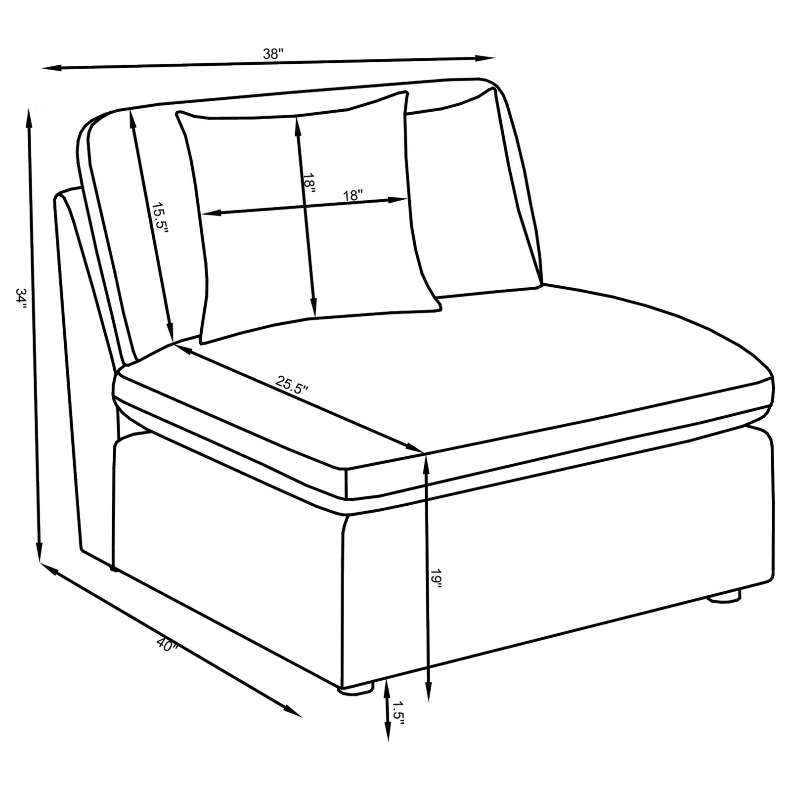 Hobson 5-piece Upholstered Modular Sectional Sofa Ivory - Image 8