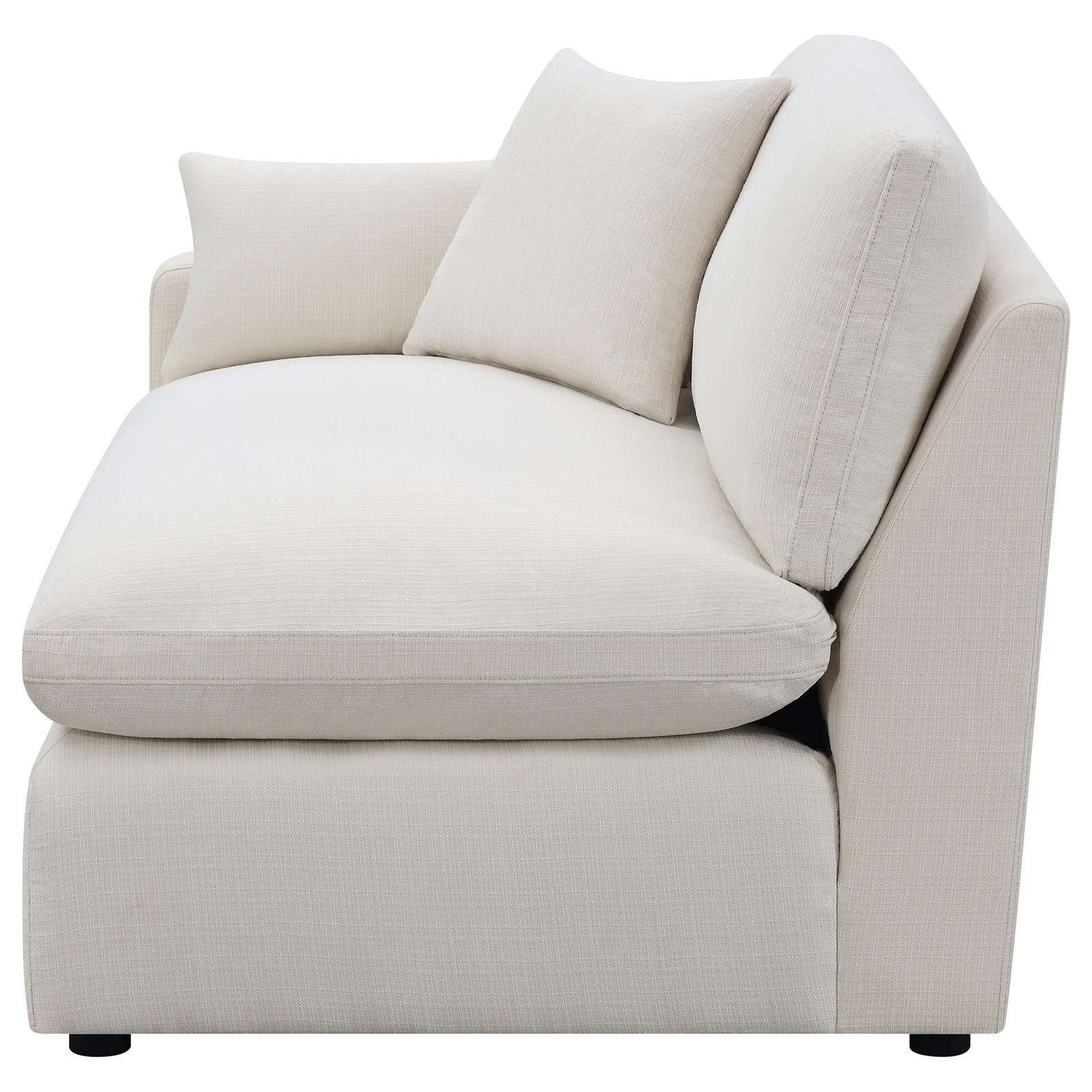 Hobson Upholstered LAF Chair Ivory - Image 3