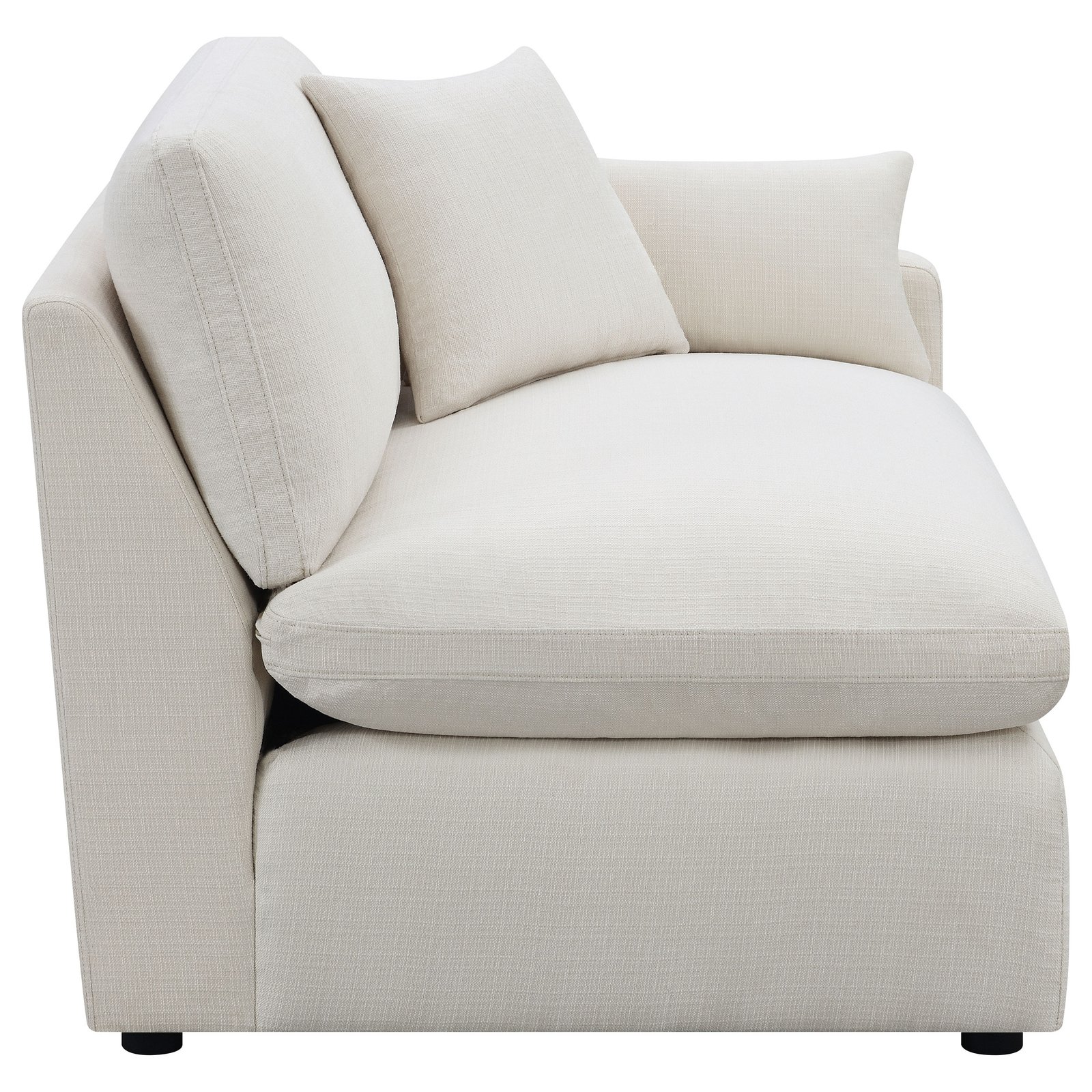 Hobson Upholstered LAF Chair Ivory - Image 5