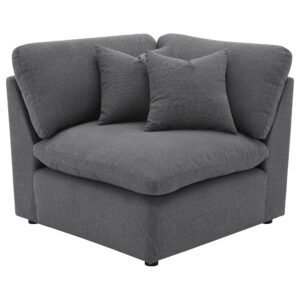 Hobson Upholstered Corner Charcoal