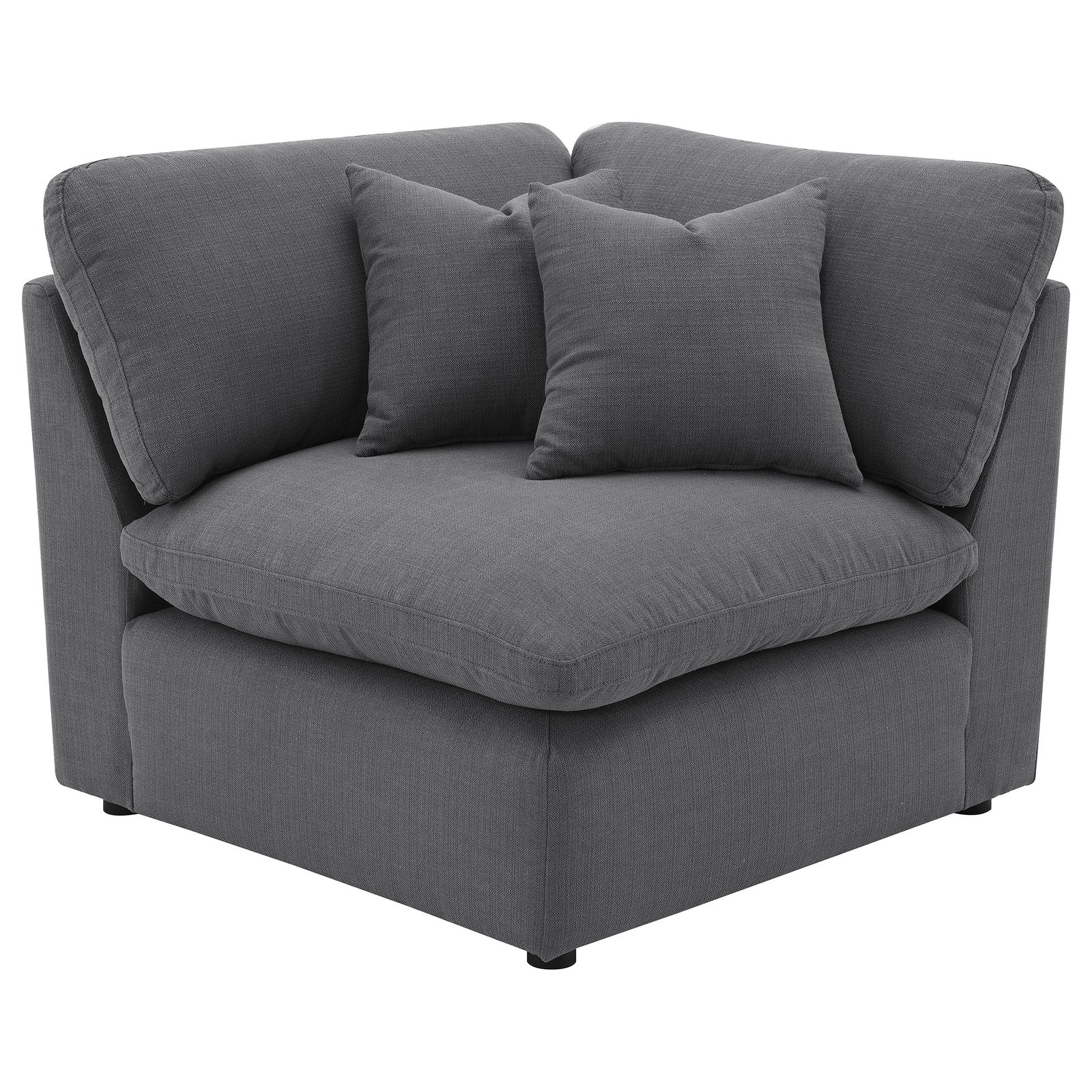 Hobson Upholstered Corner Charcoal