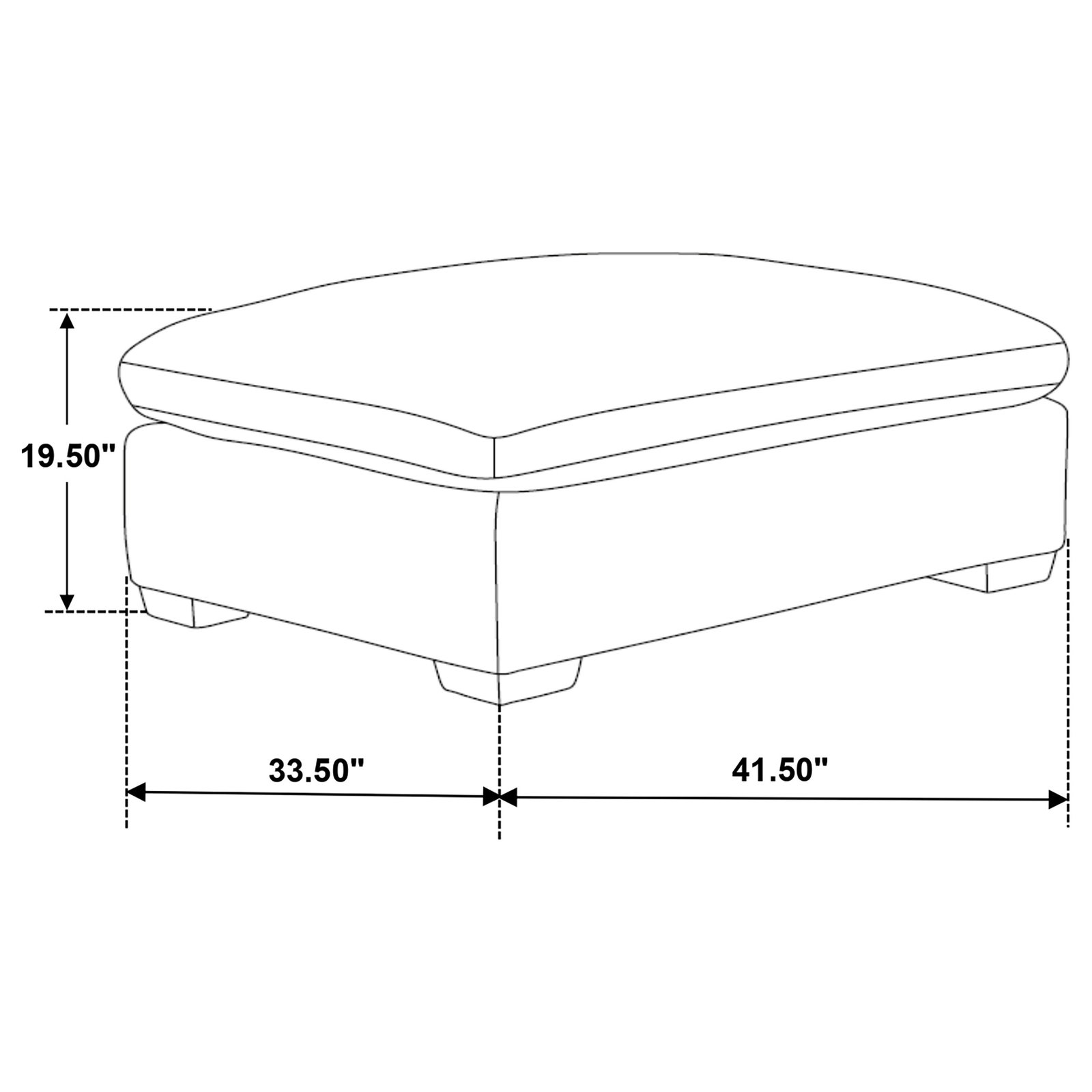 Lakeview Rectangular Upholstered Ottoman Ivory - Image 6