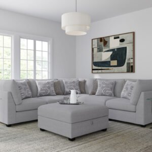 Cambria 6-piece Upholstered Modular Sectional Sofa Grey