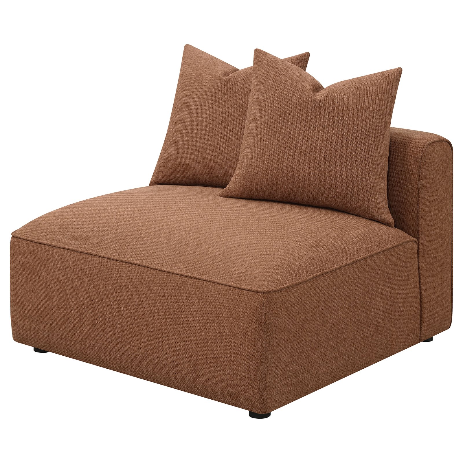 Jennifer Upholstered Armless Chair Terracotta - Image 4
