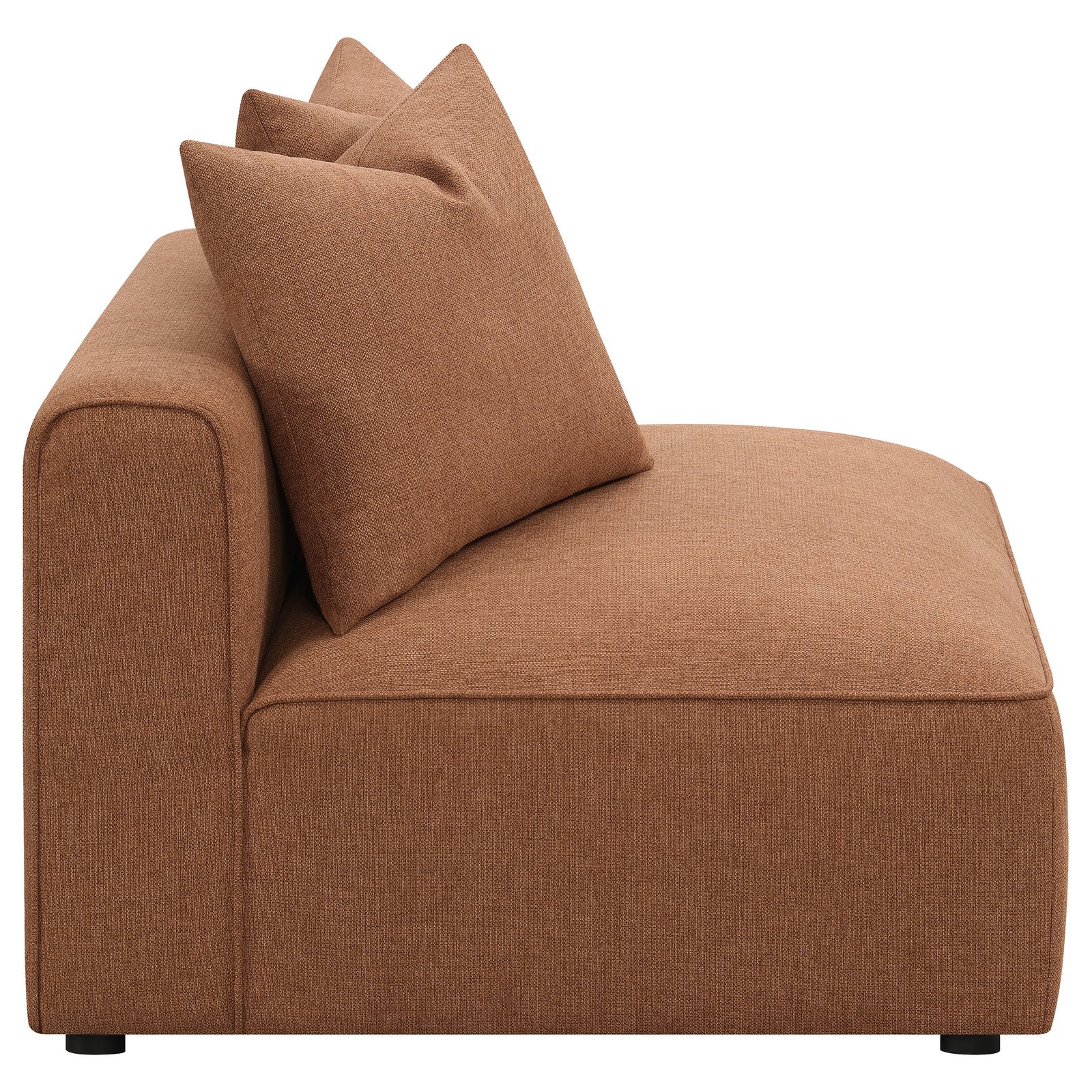 Jennifer Upholstered Armless Chair Terracotta - Image 8