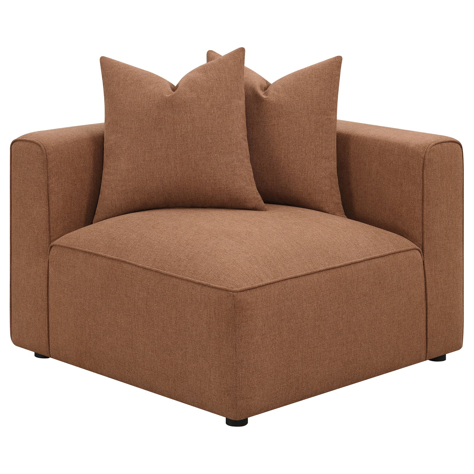 Jennifer Upholstered Corner Chair Terracotta - Image 2