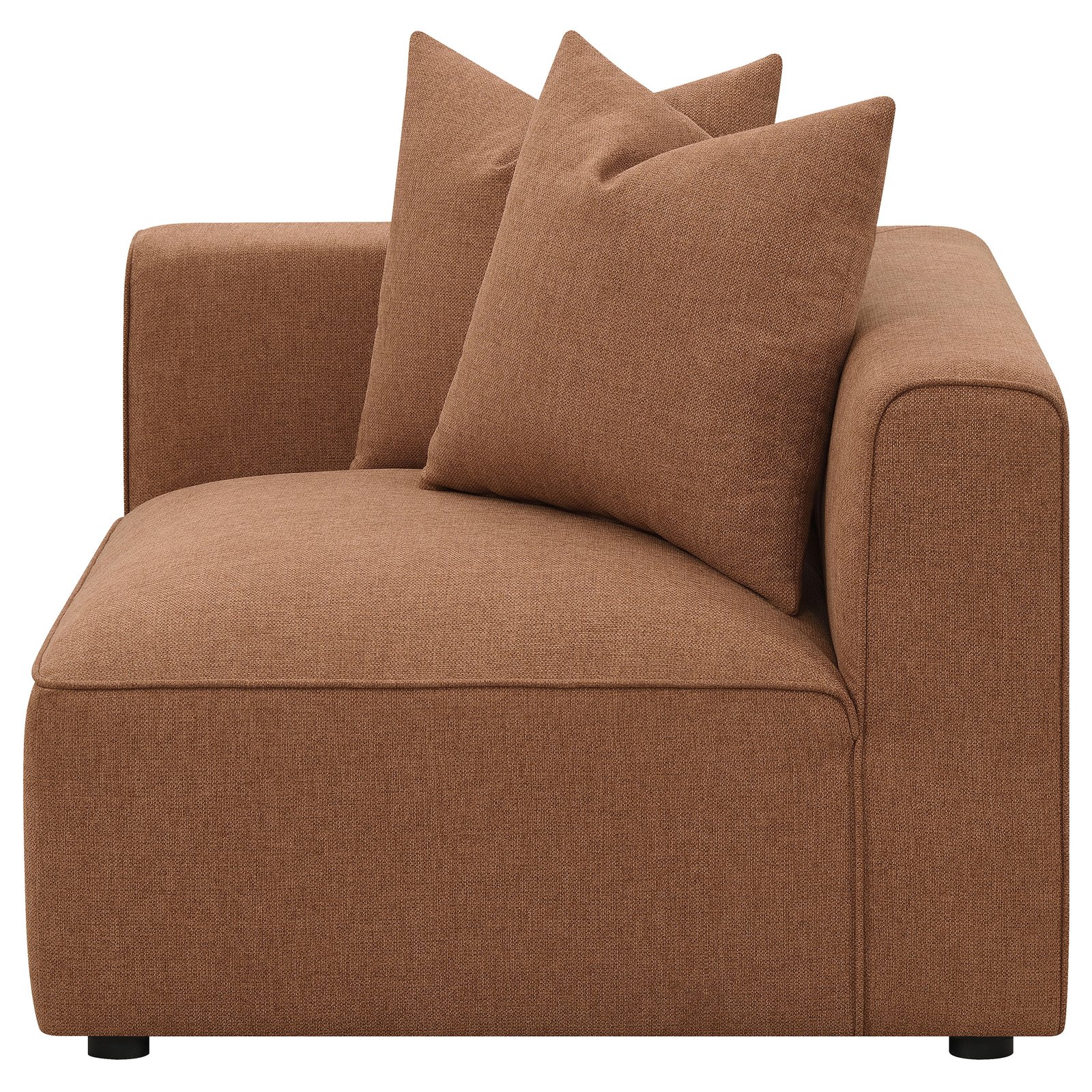 Jennifer Upholstered Corner Chair Terracotta - Image 3