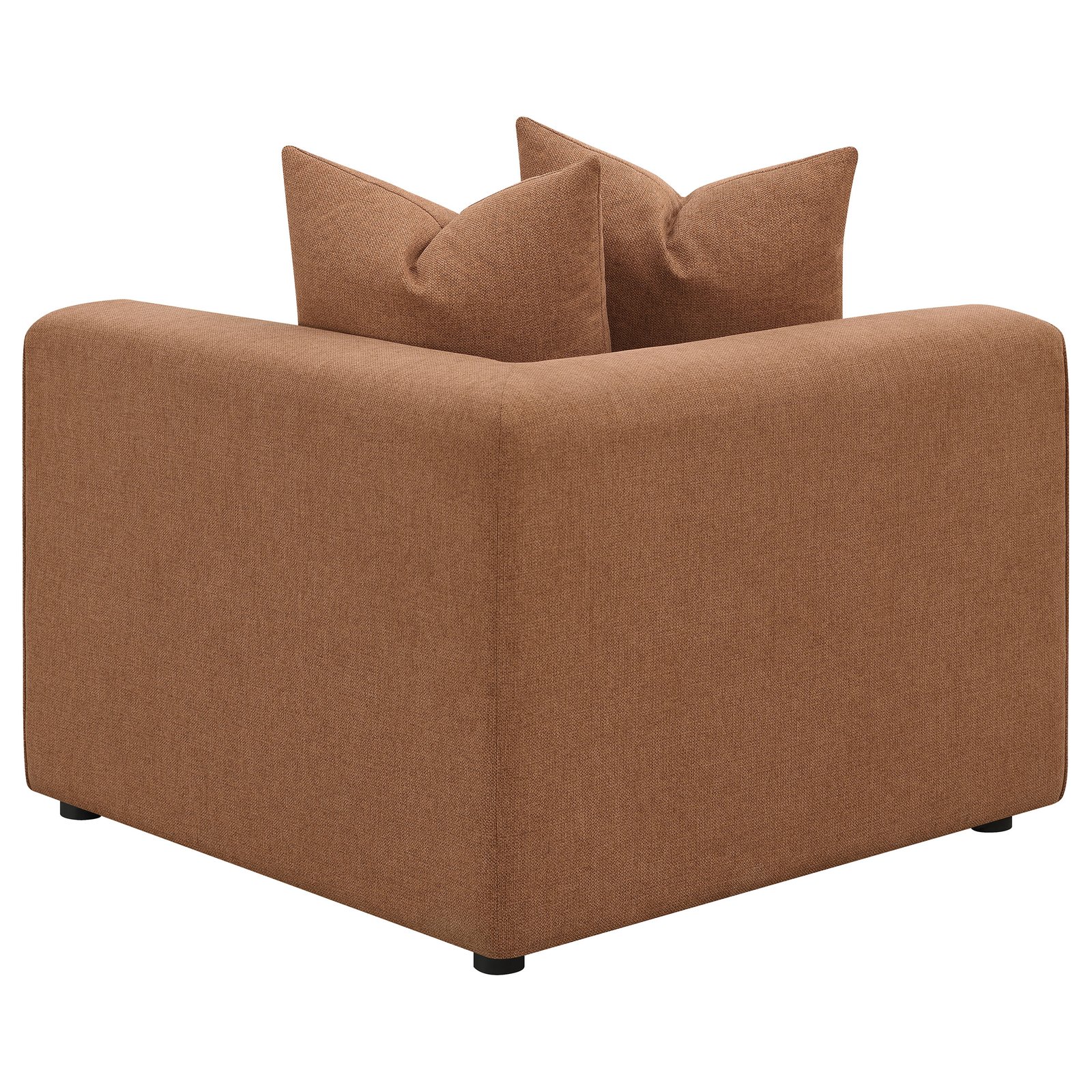 Jennifer Upholstered Corner Chair Terracotta - Image 5