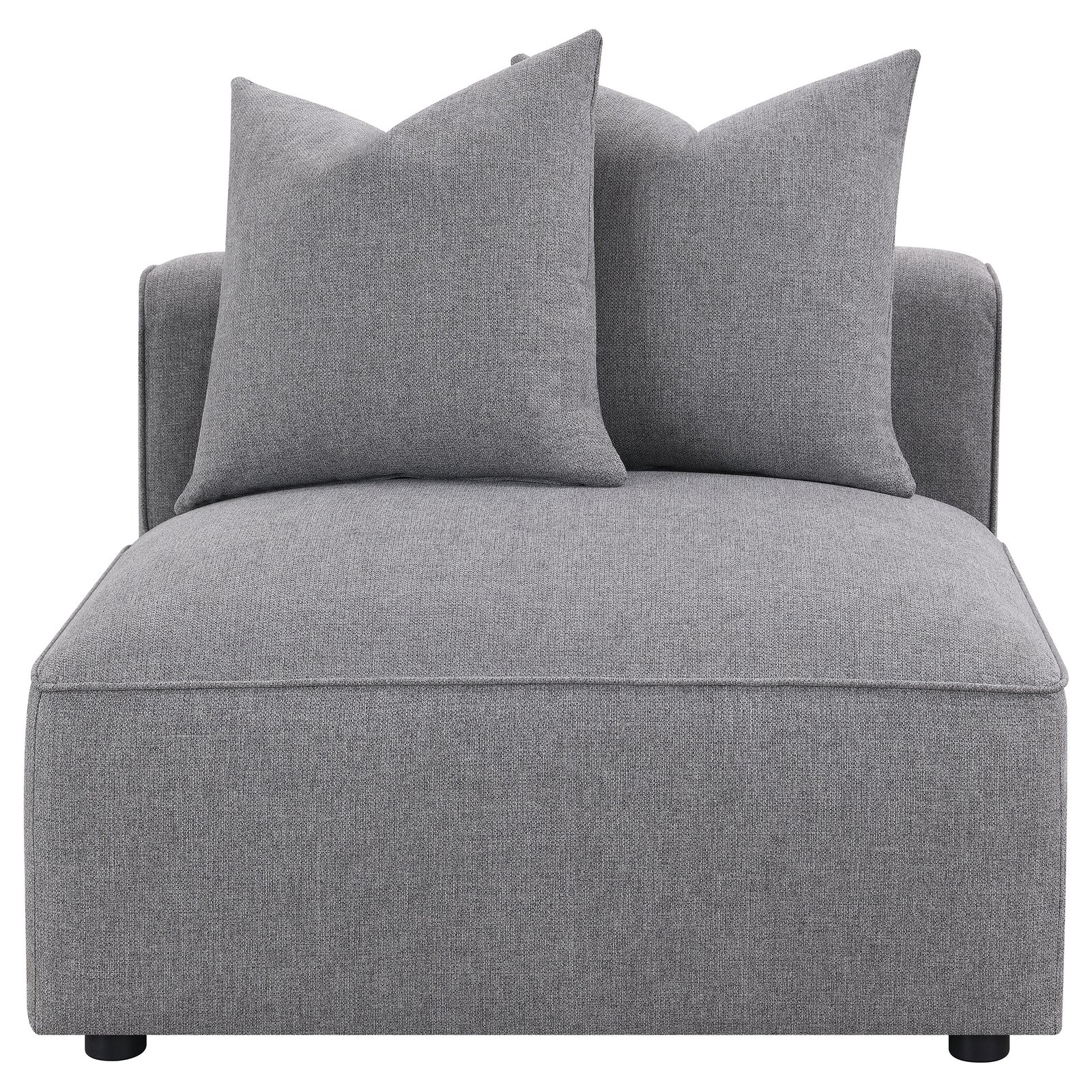 Jennifer Upholstered Armless Chair Grey - Image 3