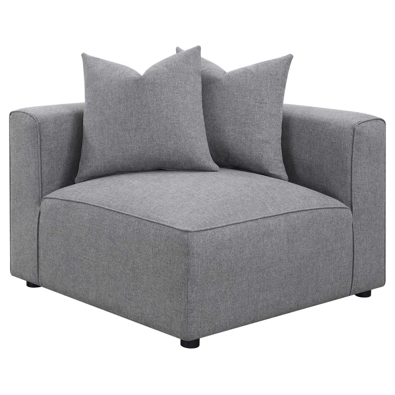 Jennifer Upholstered Corner Chair Grey - Image 2