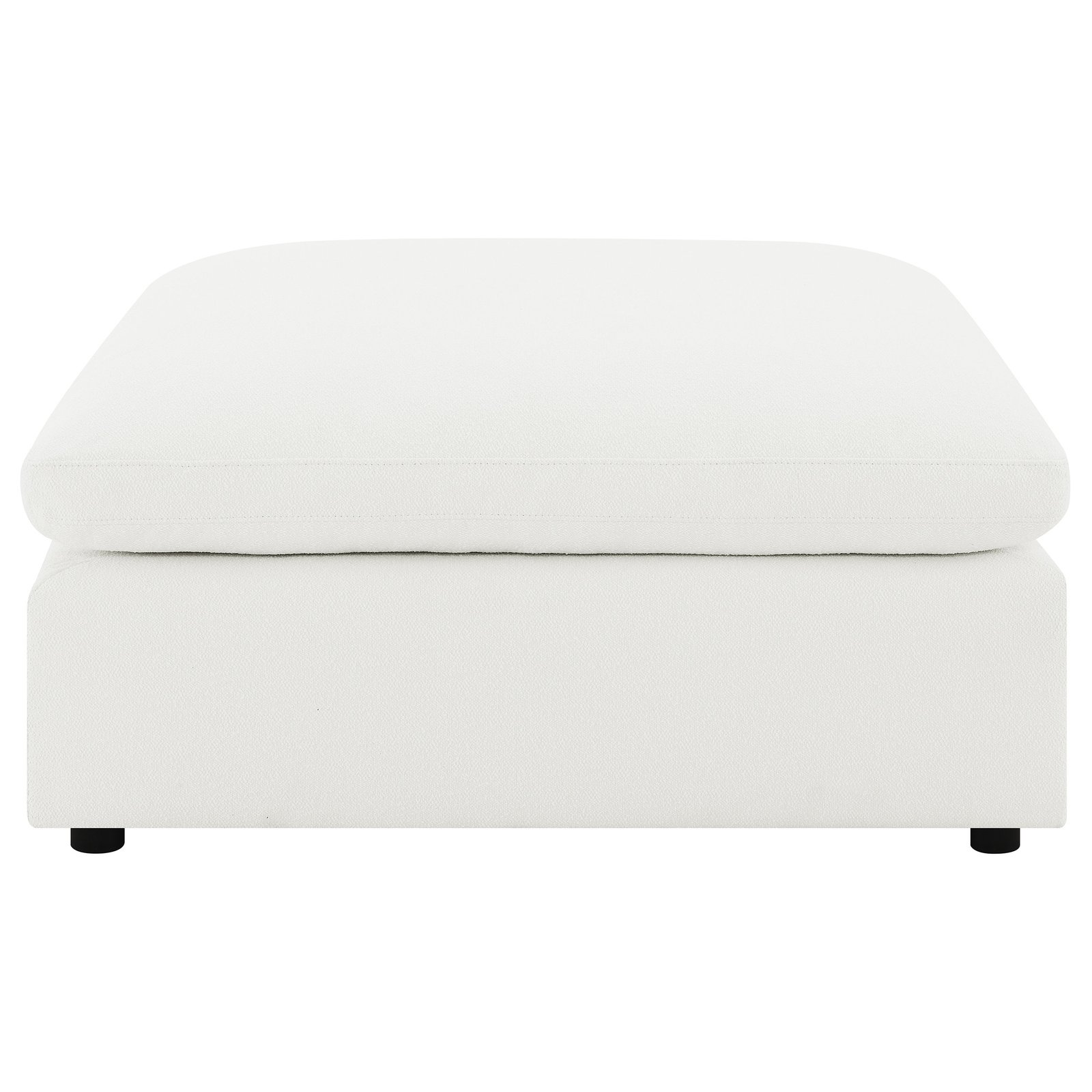 Raleigh Boucle Upholstered Ottoman Ivory - Image 3
