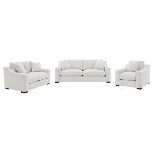 Ashlyn 3-piece Upholstered Track Arm Sofa Set Sand