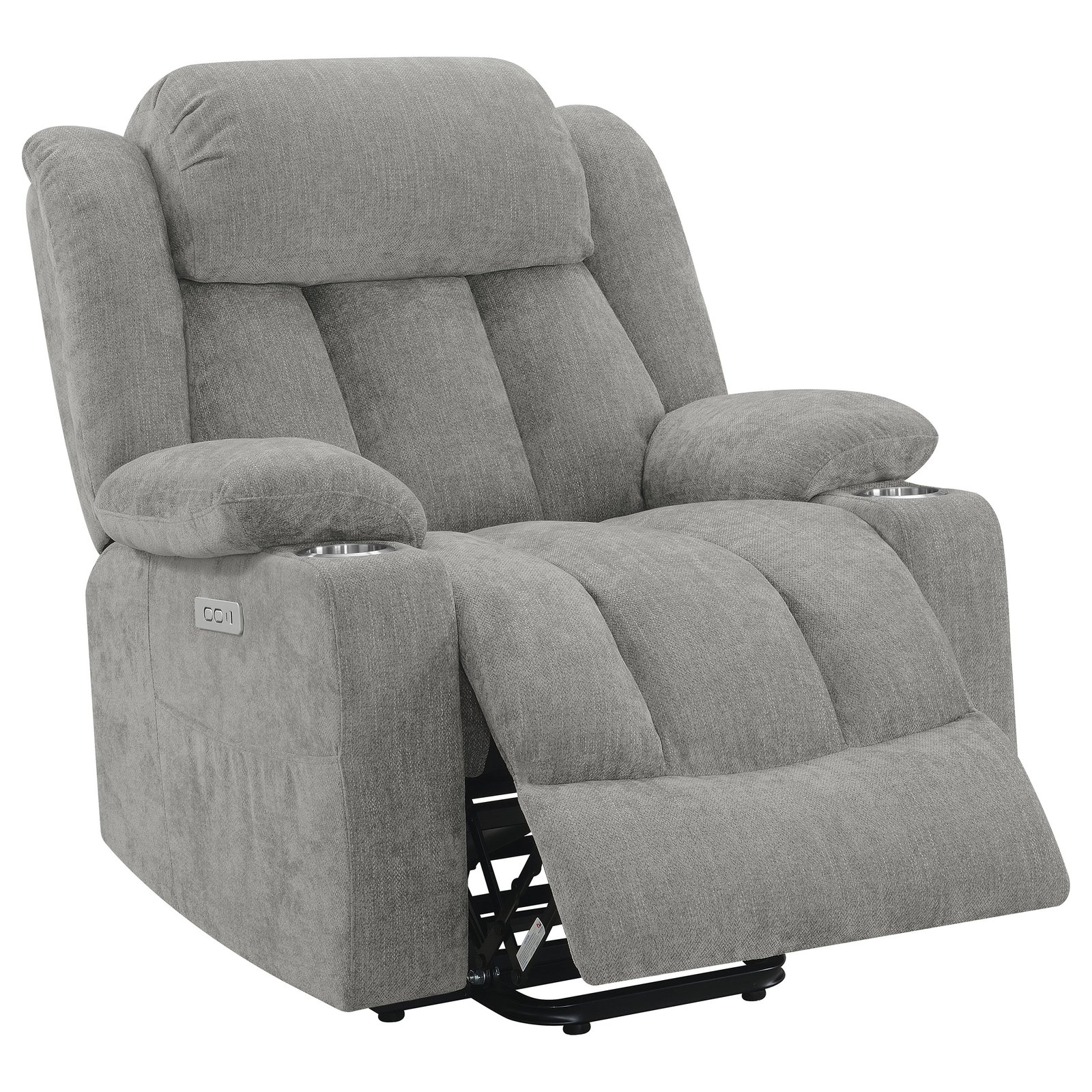 Houston Upholstered Power Lift Recliner Grey - Image 5