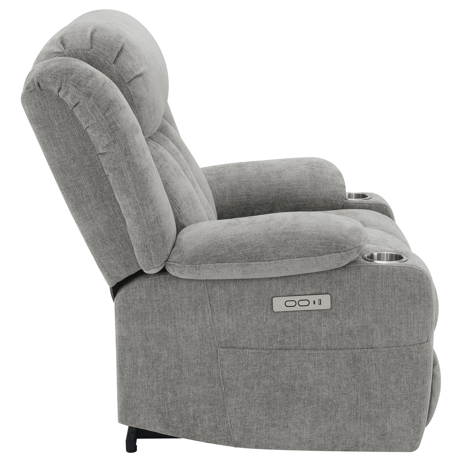 Houston Upholstered Power Lift Recliner Grey - Image 12