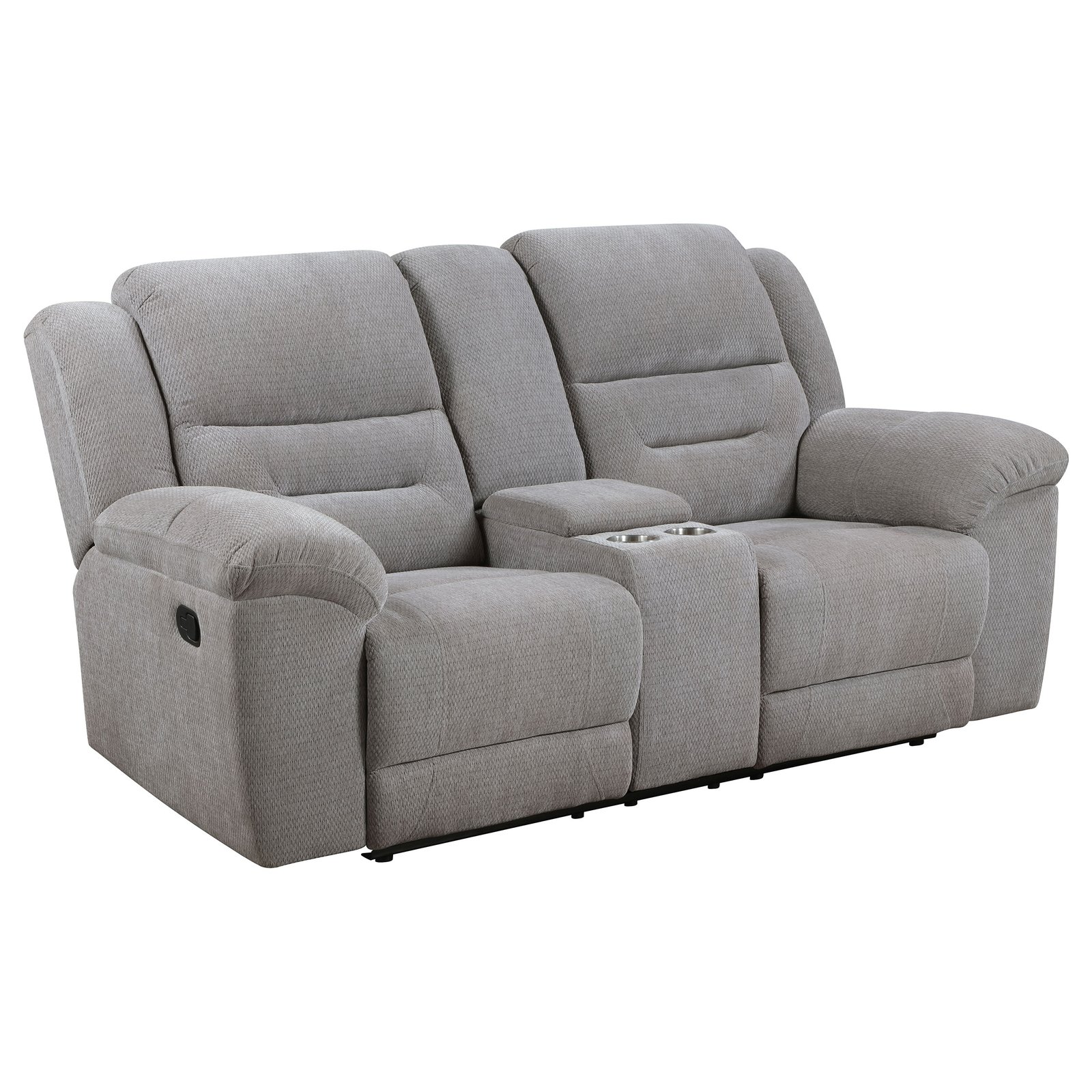 Gilson 2-piece Chenille Upholstered Reclining Sofa Set Grey - Image 8