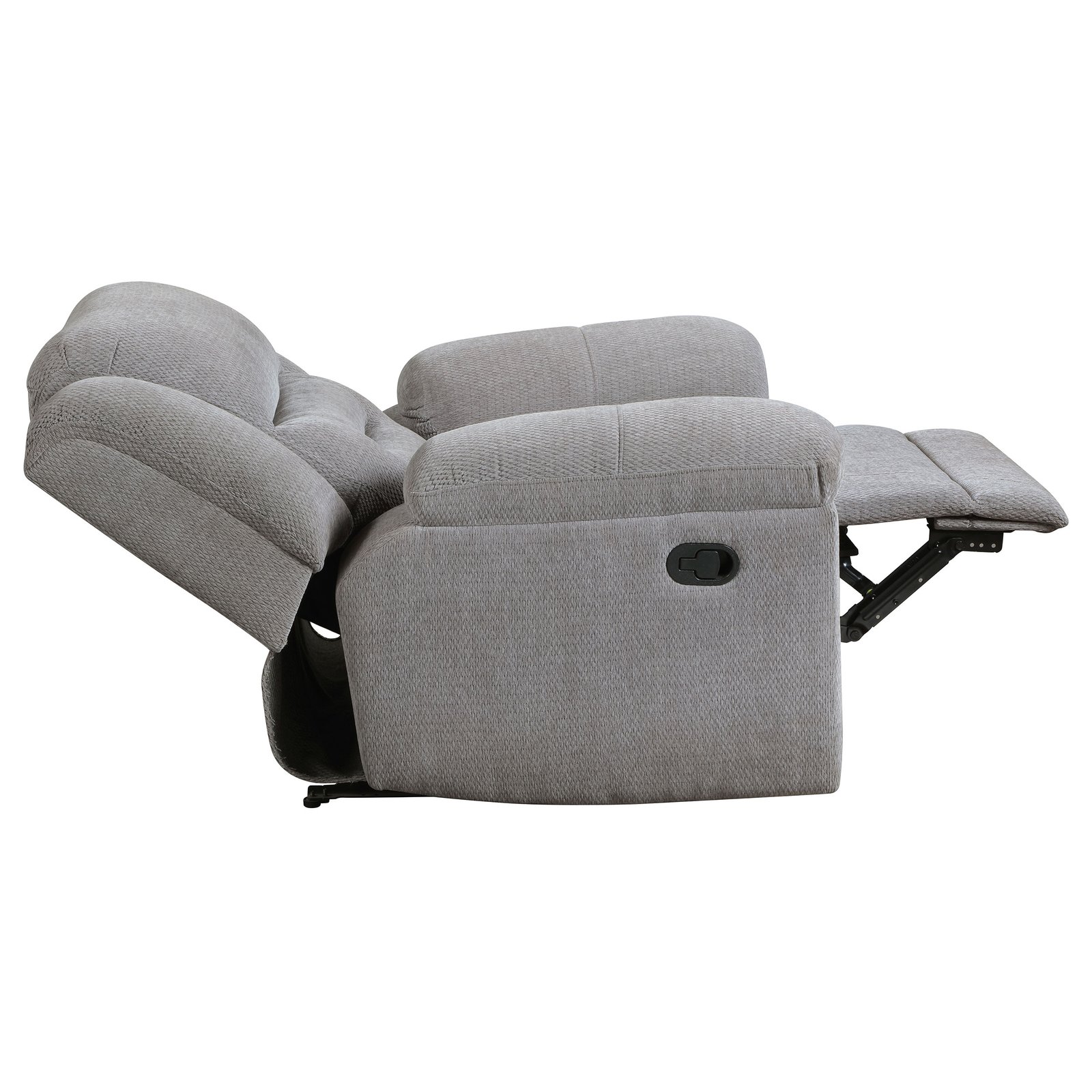 Gilson 3-piece Chenille Upholstered Reclining Sofa Set Grey - Image 12