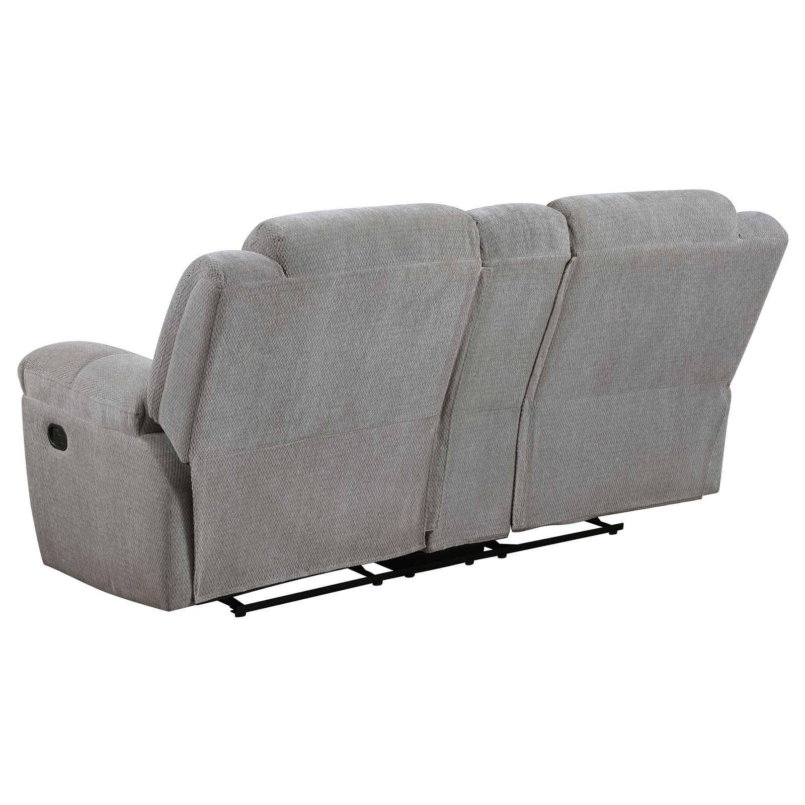 Gilson Chenille Upholstered Reclining Loveseat Grey - Image 6
