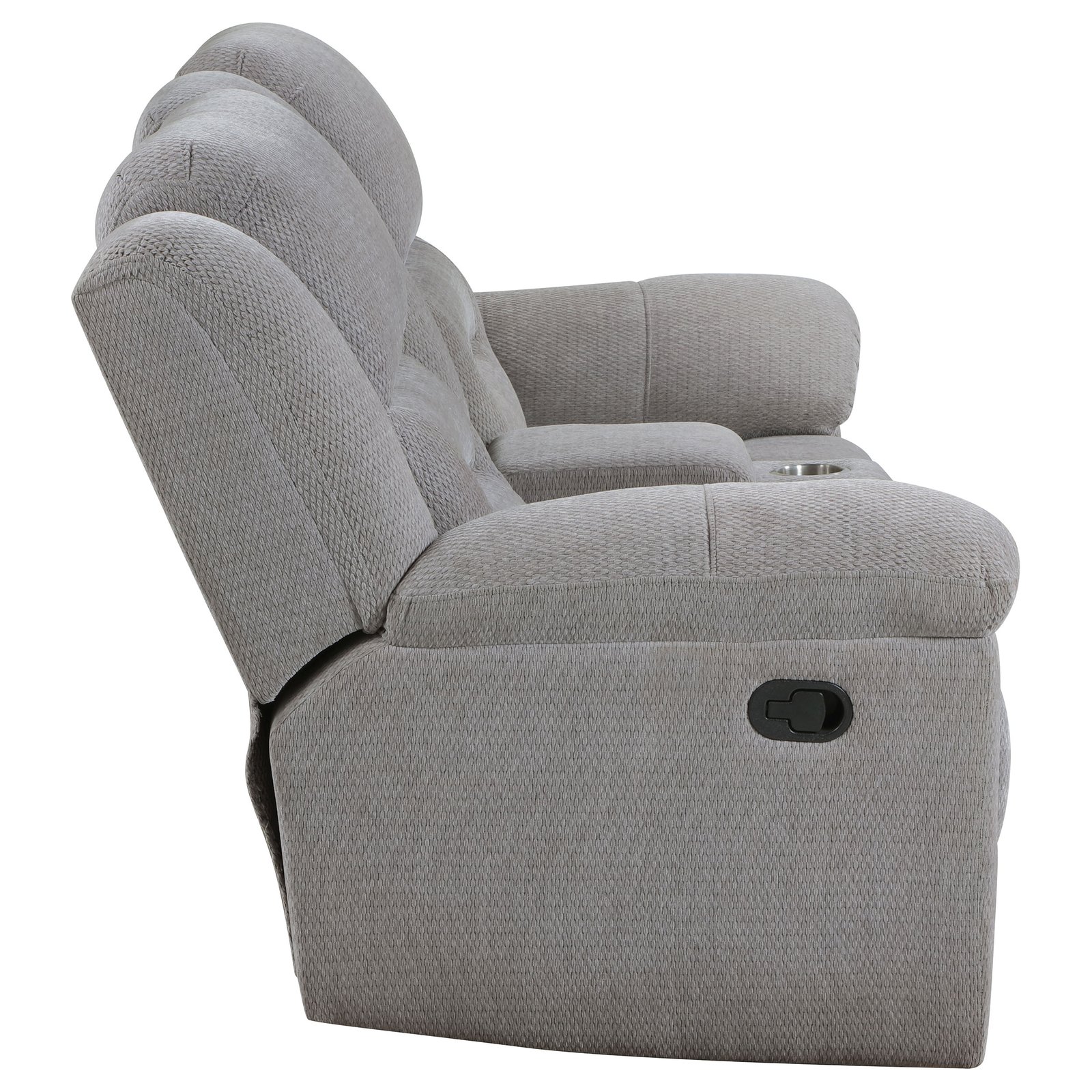 Gilson Chenille Upholstered Reclining Loveseat Grey - Image 7
