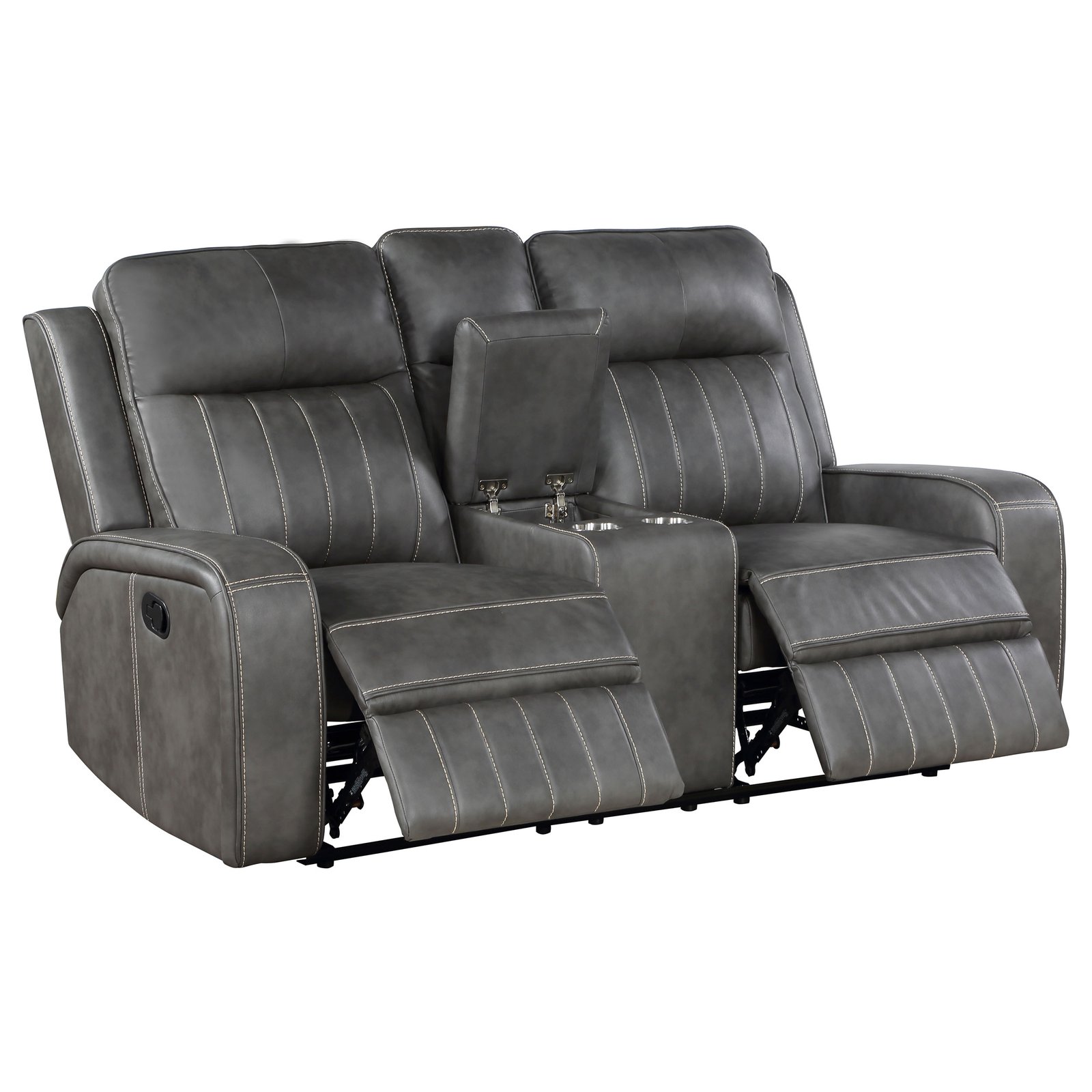 Raelynn 3-piece Upholstered Reclining Sofa Set Grey - Image 7