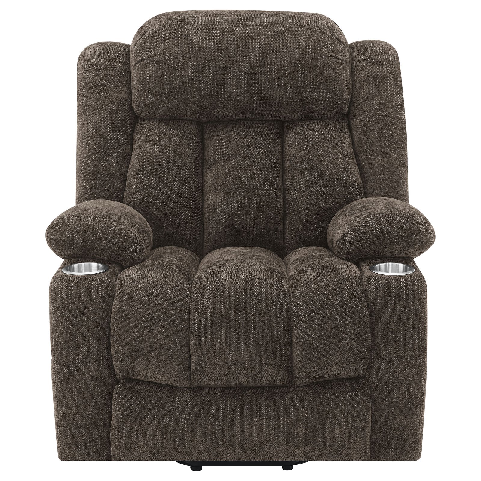 Houston Upholstered Power Lift Recliner Chair Dark Brown - Image 7